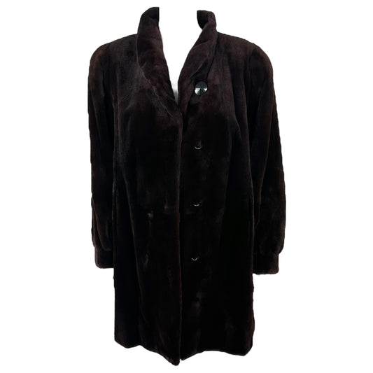 Balenciaga Brown Sheared Mink Long Fur Coat