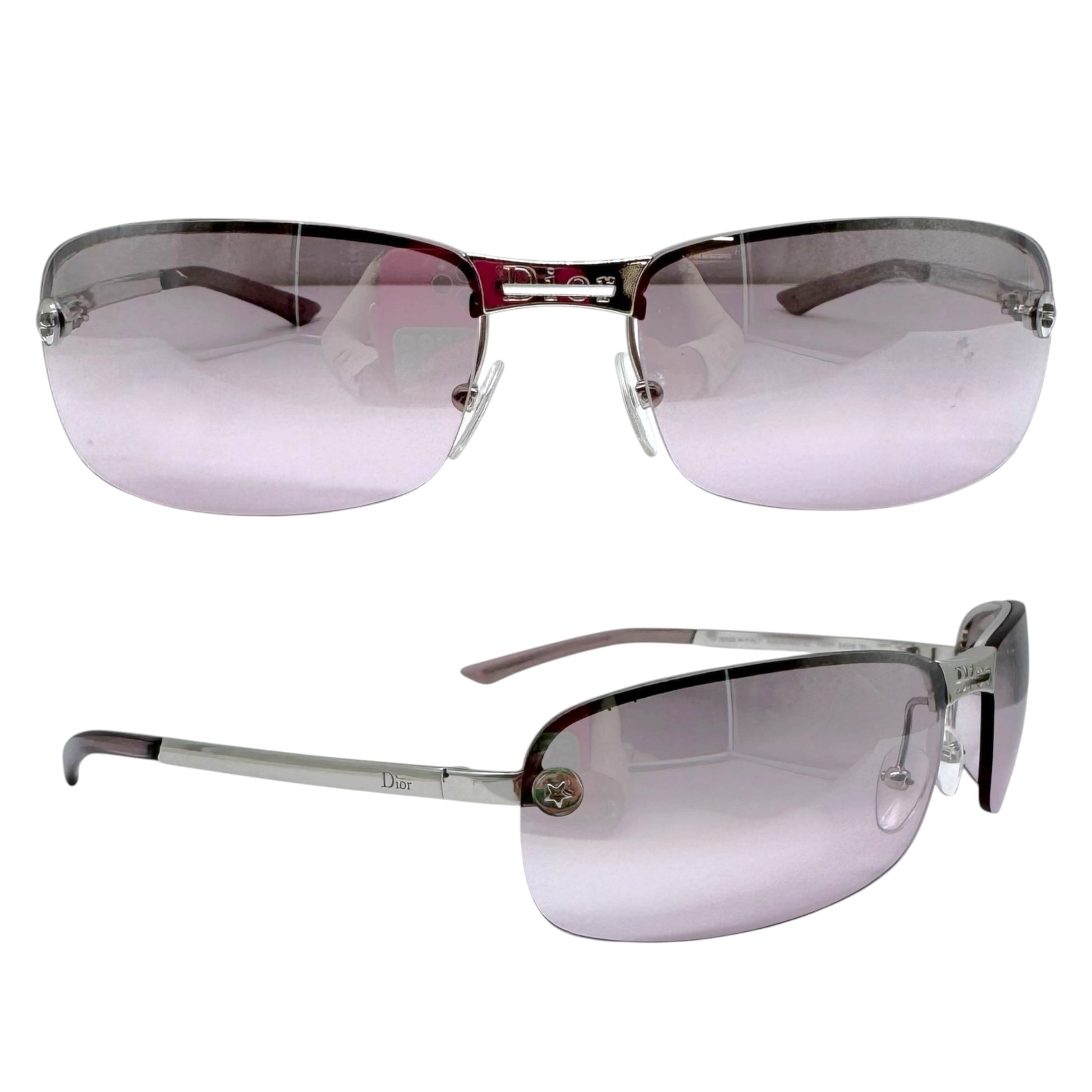 Christian Dior Rimless Gradient Rectangle Sunglasses