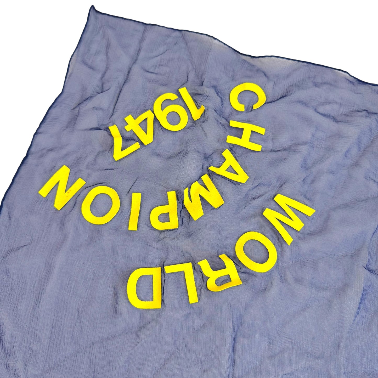 Christian Dior Blue & Yellow J'Adore Dior Sheer Silk Square Scarf