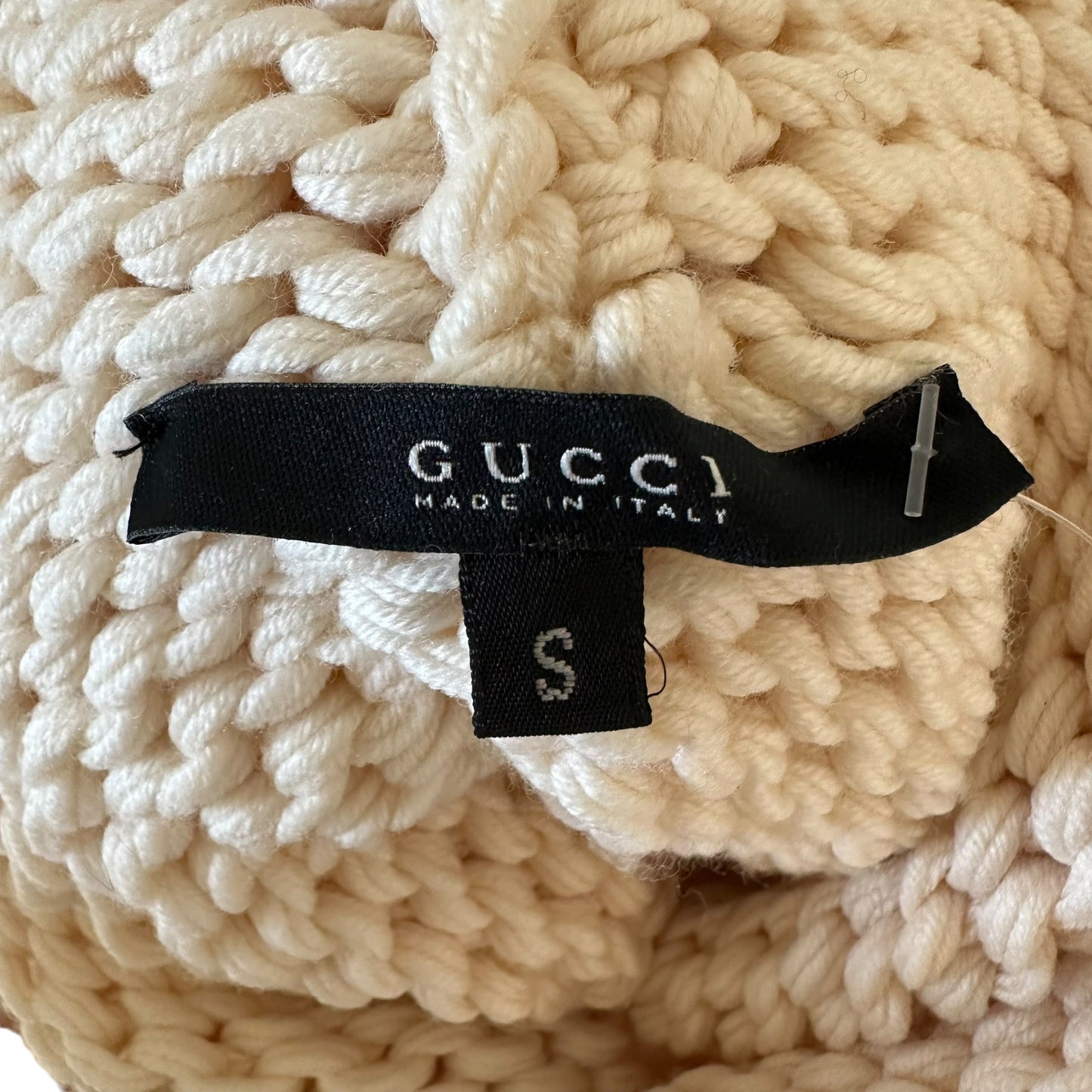 Gucci Ivory Knit Sleeveless Turtleneck Sweater