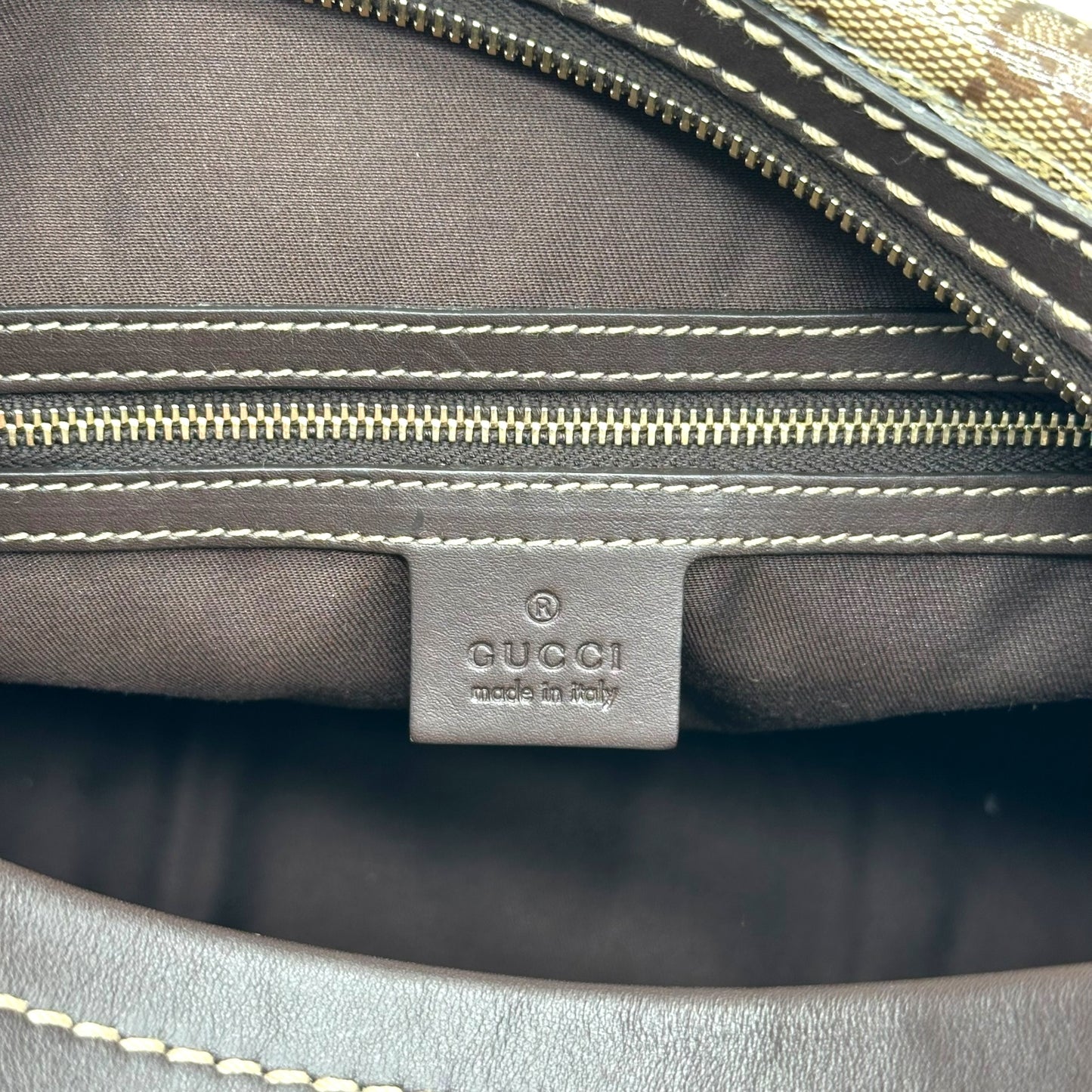 Gucci Coated Monogram Canvas Mini Hobo Bag