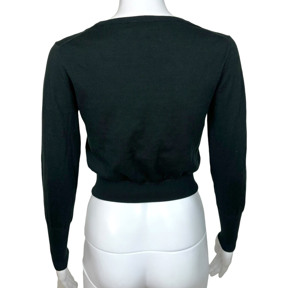 Vivienne Westwood Black Knit Cropped Longsleeve Sweater