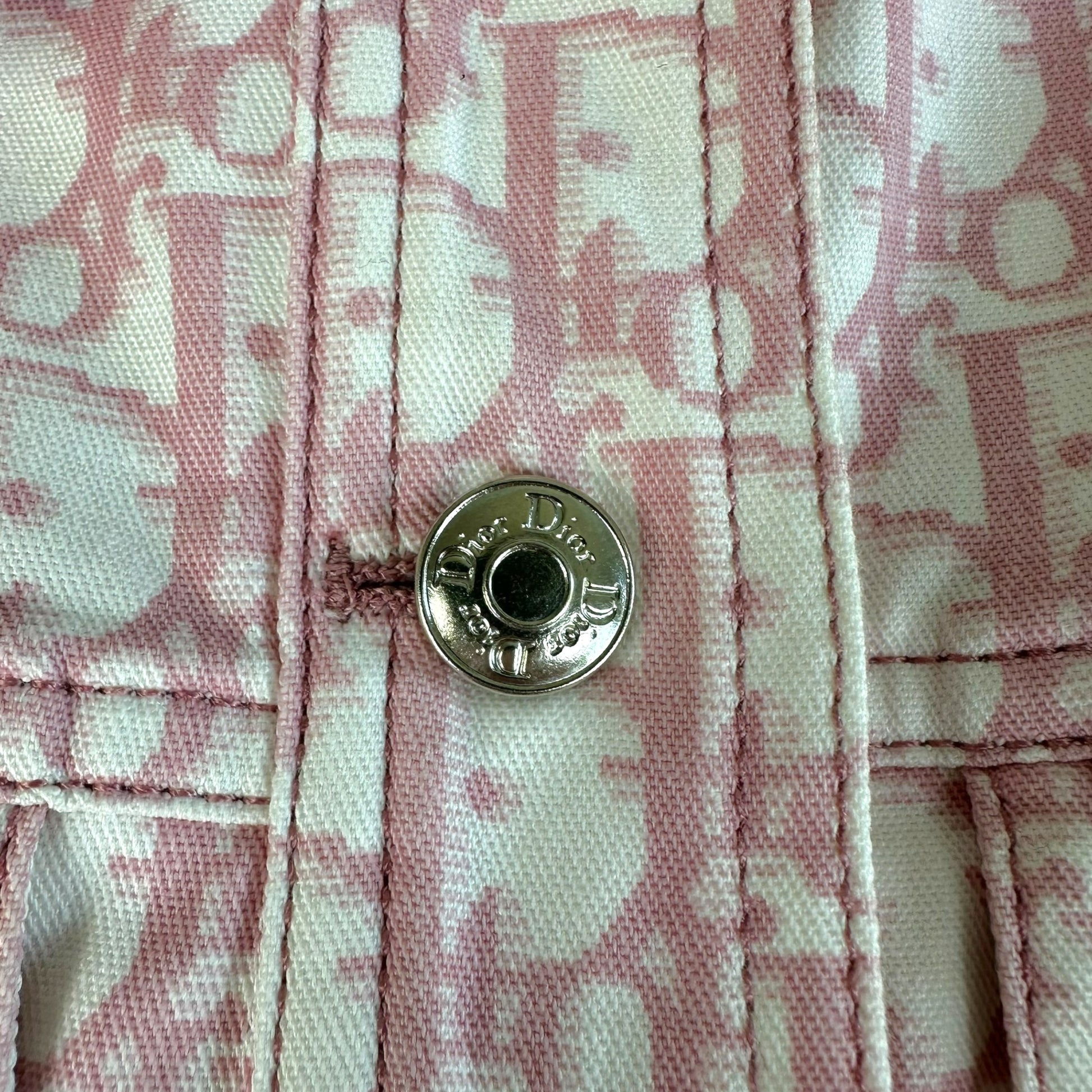 Christian Dior Pink Trotter Monogram Rhinestone Vest