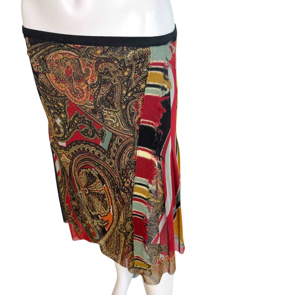 Jean Paul Gaultier Multicolor Printed Midi Skirt