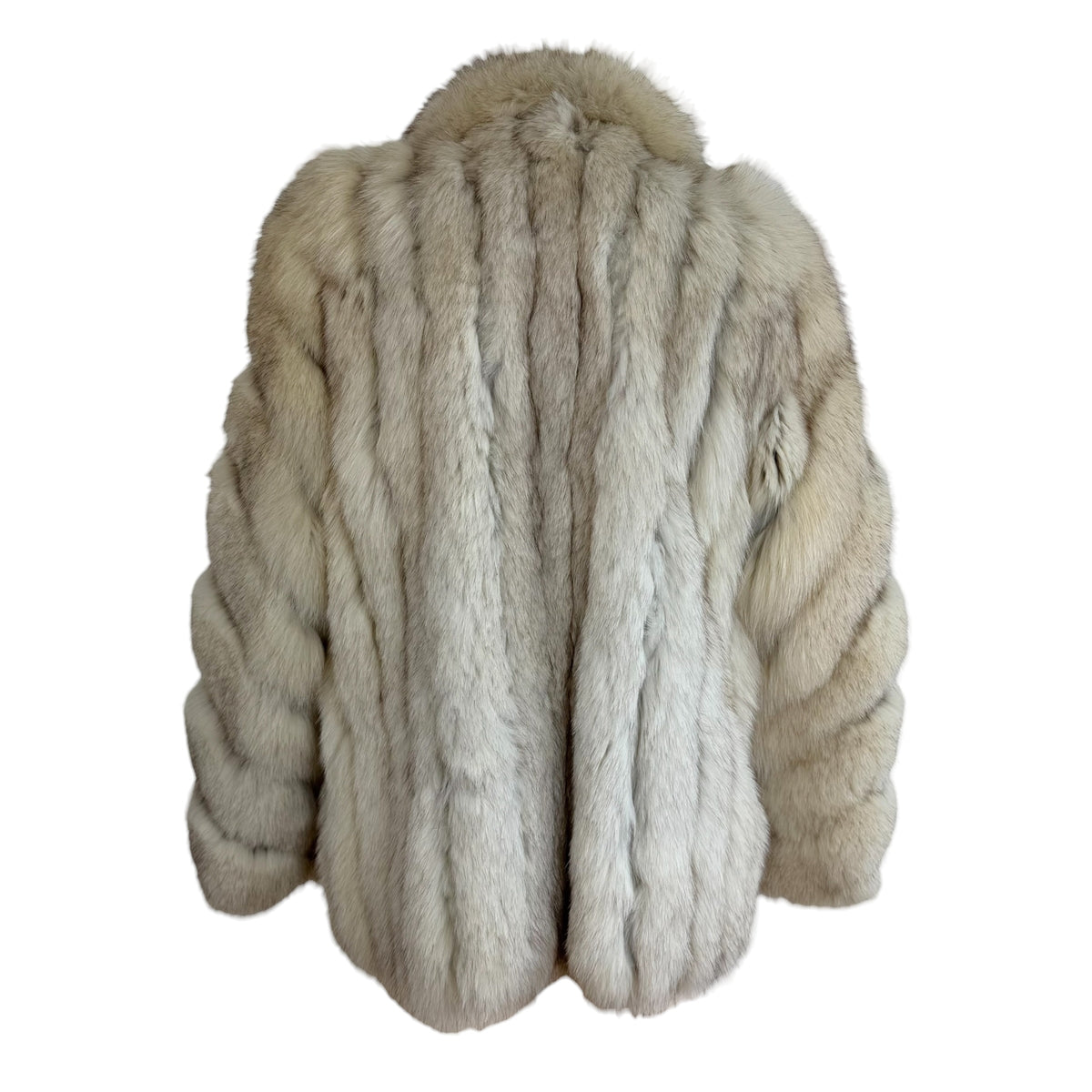 Saga Fox Blue Fox Fur Coat Ivory Voluminous 1990s