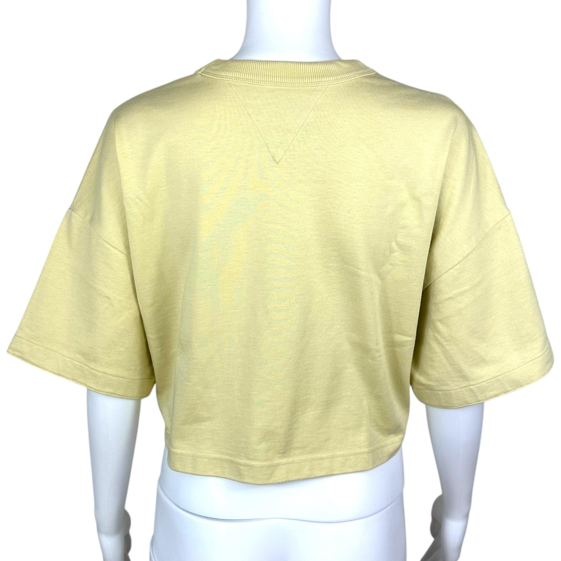 Bottega Veneta Butter Yellow / Tan Cropped T-Shirt - Outfit Repeater