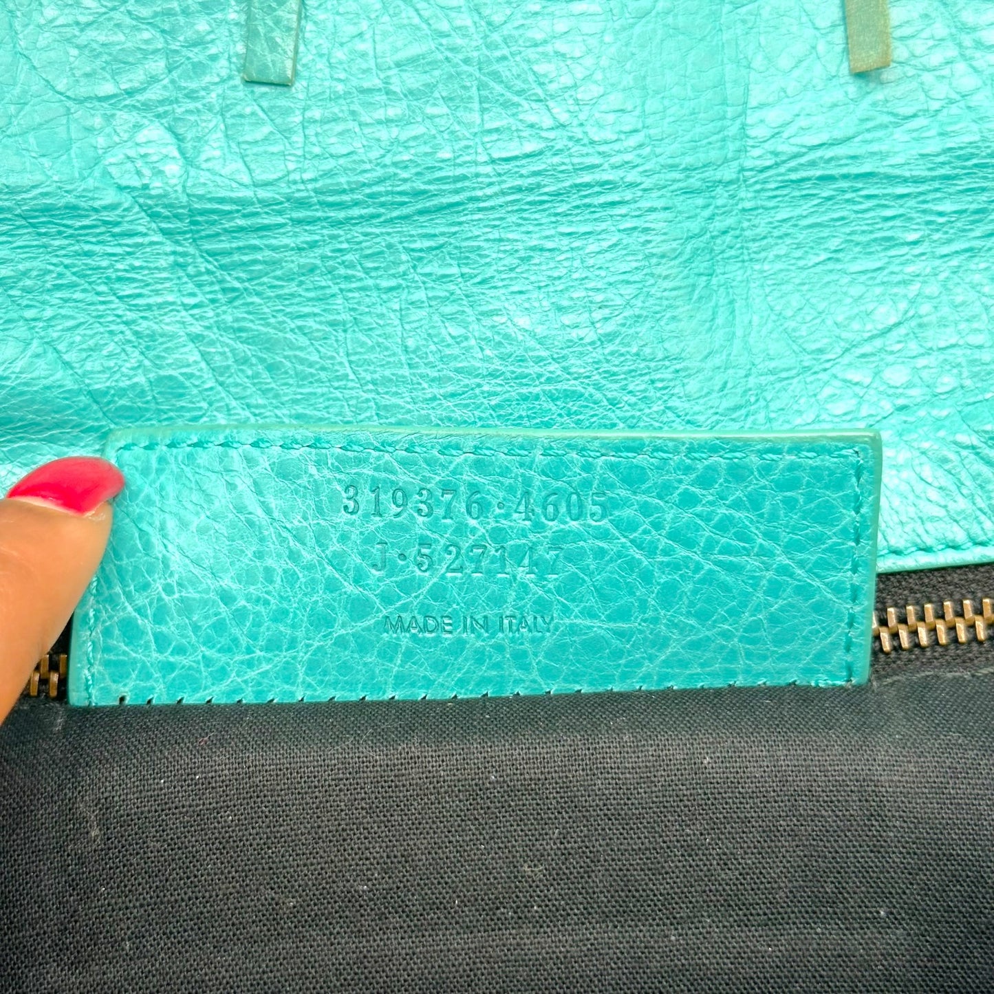 Balenciaga Turquoise Blue City 2-Way Clutch Bag