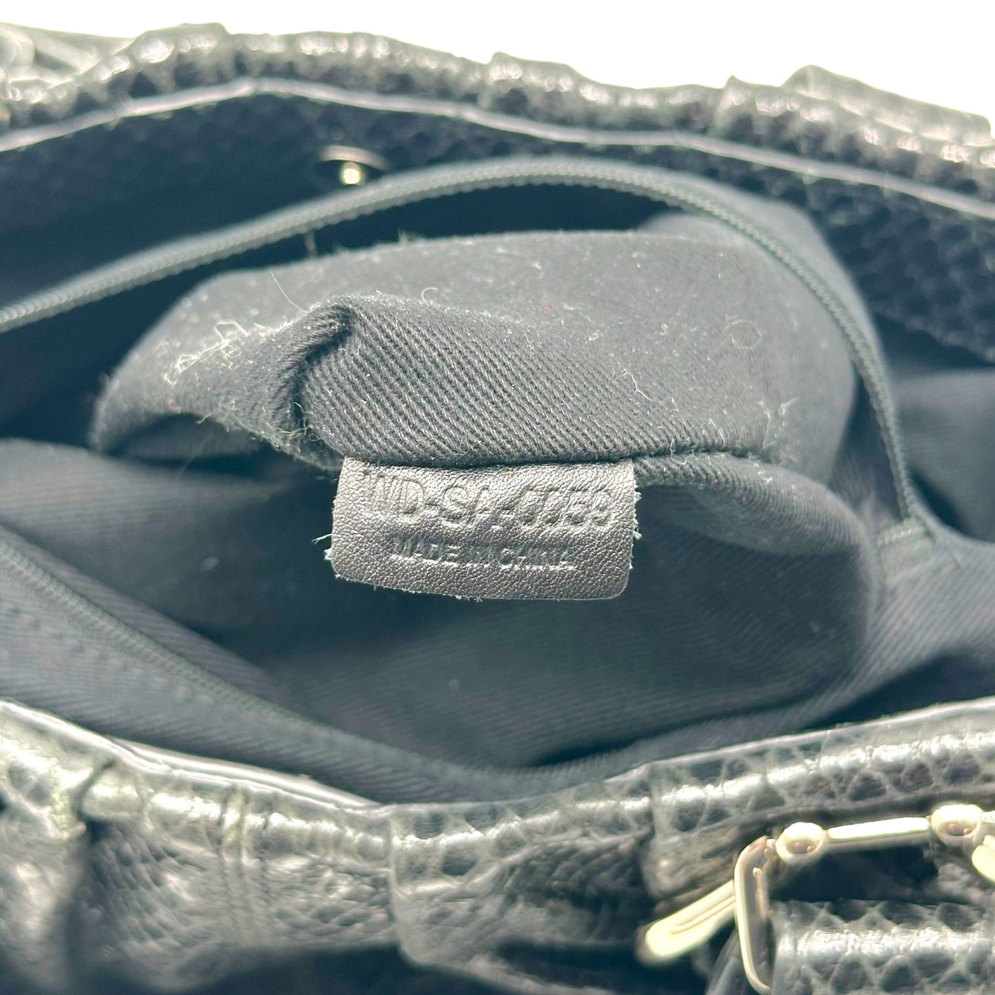 Celine Black Silver Snakeskin 2-Way Bag