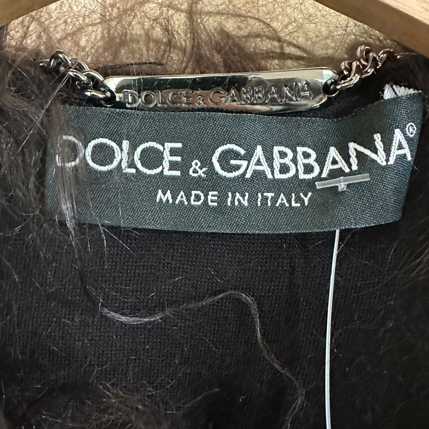 Dolce & Gabbana Multicolor Tweed Mongolian Fur Trim Jacket
