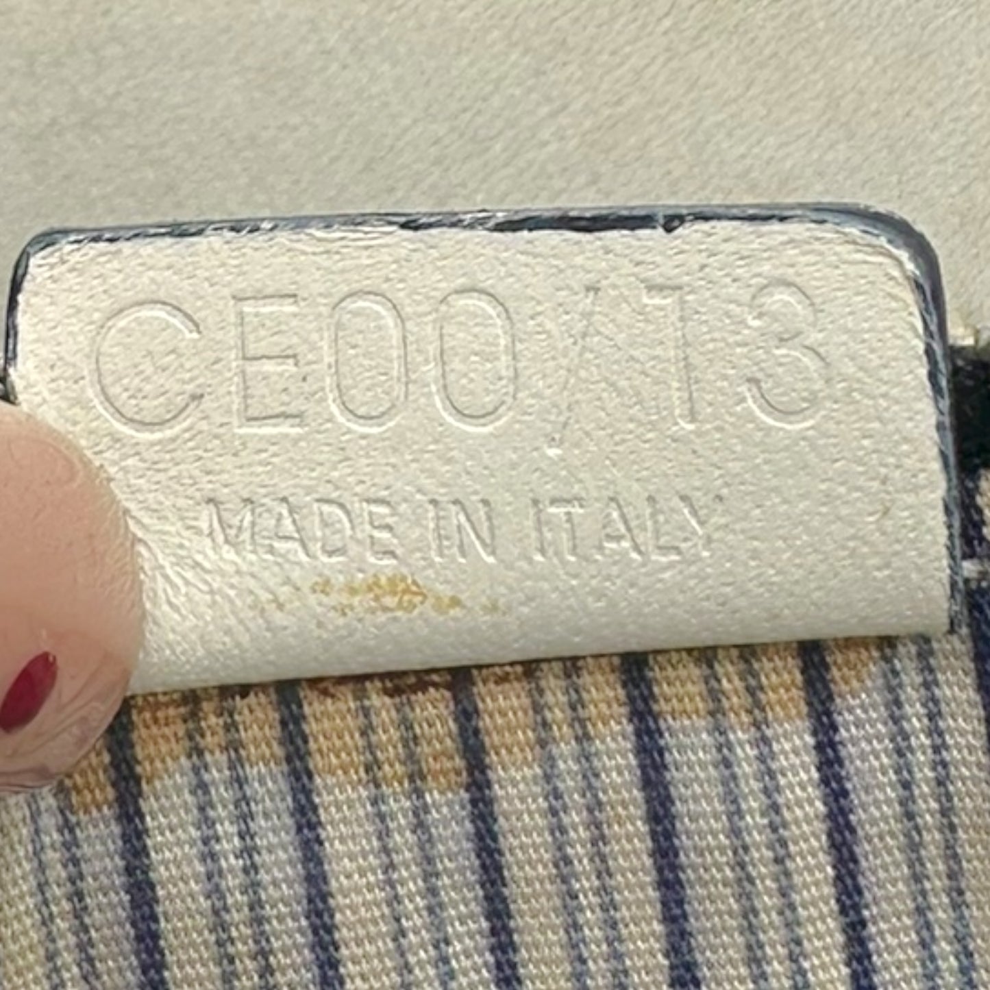 Celine Blue Suede Embossed Pochette Bag