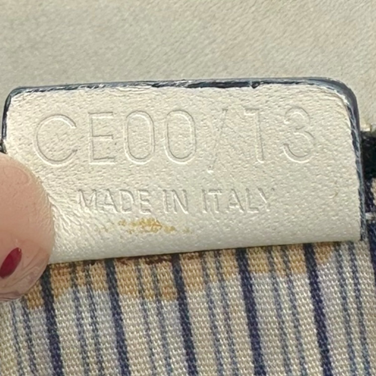 Celine Blue Suede Embossed Pochette Bag