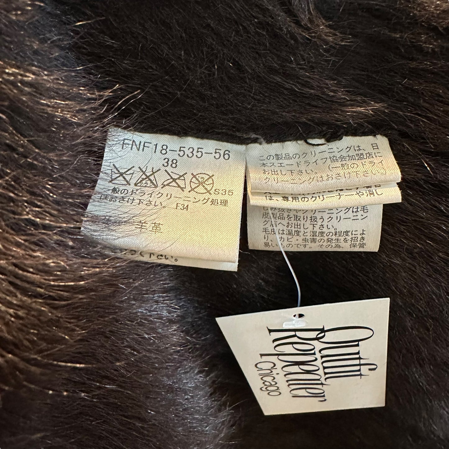 Burberry Suede Leather Fur & Knit Trench Coat