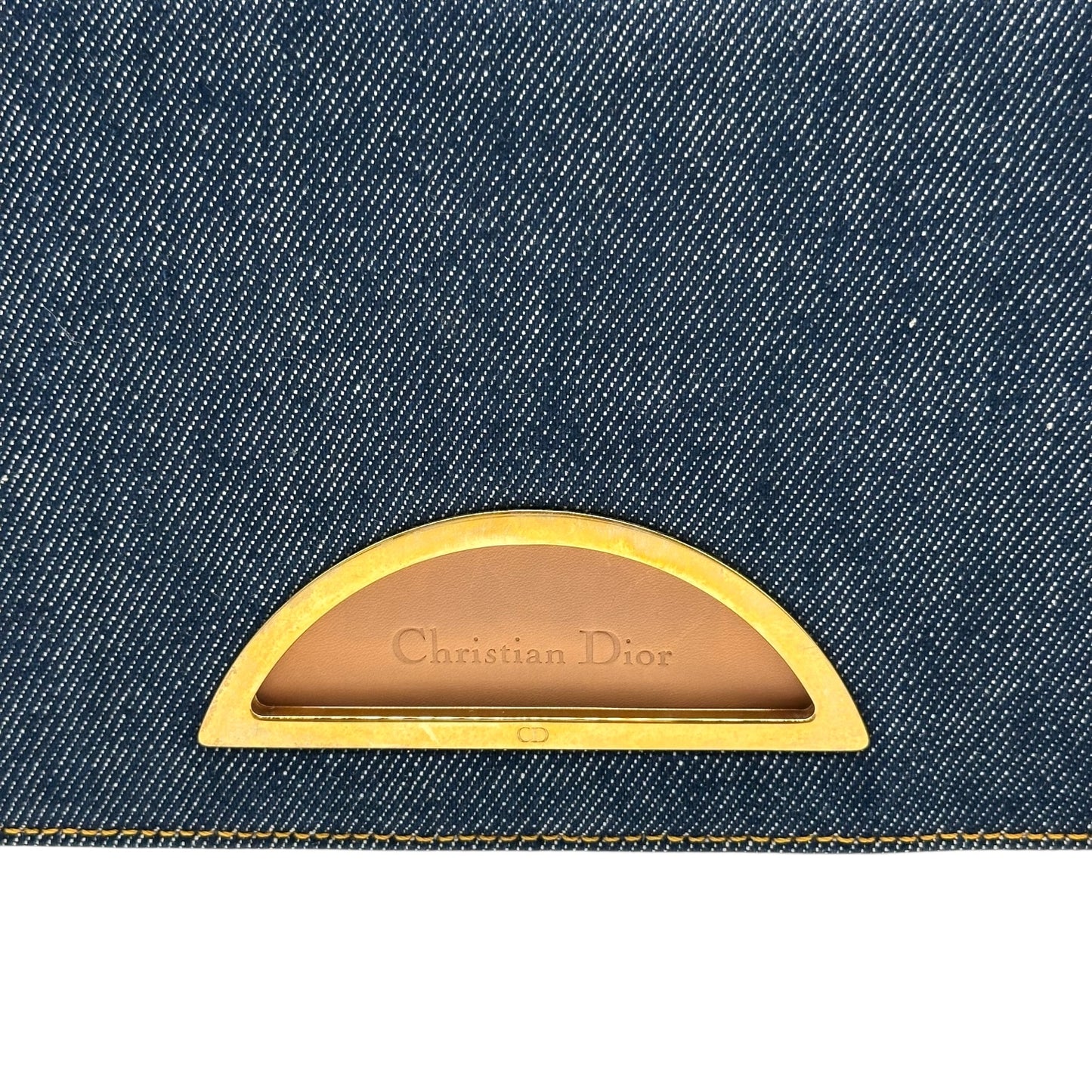 Christian Dior Blue Denim Maris Pearl Shoulder Bag