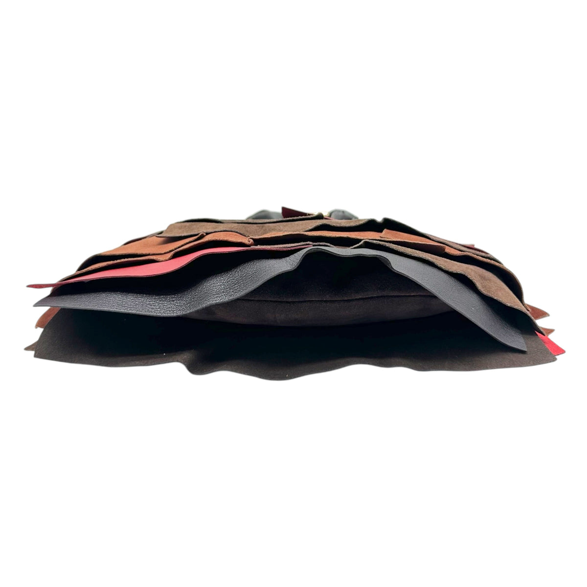 Yves Saint Laurent Small St. Tropez Bag Red Brown Suede