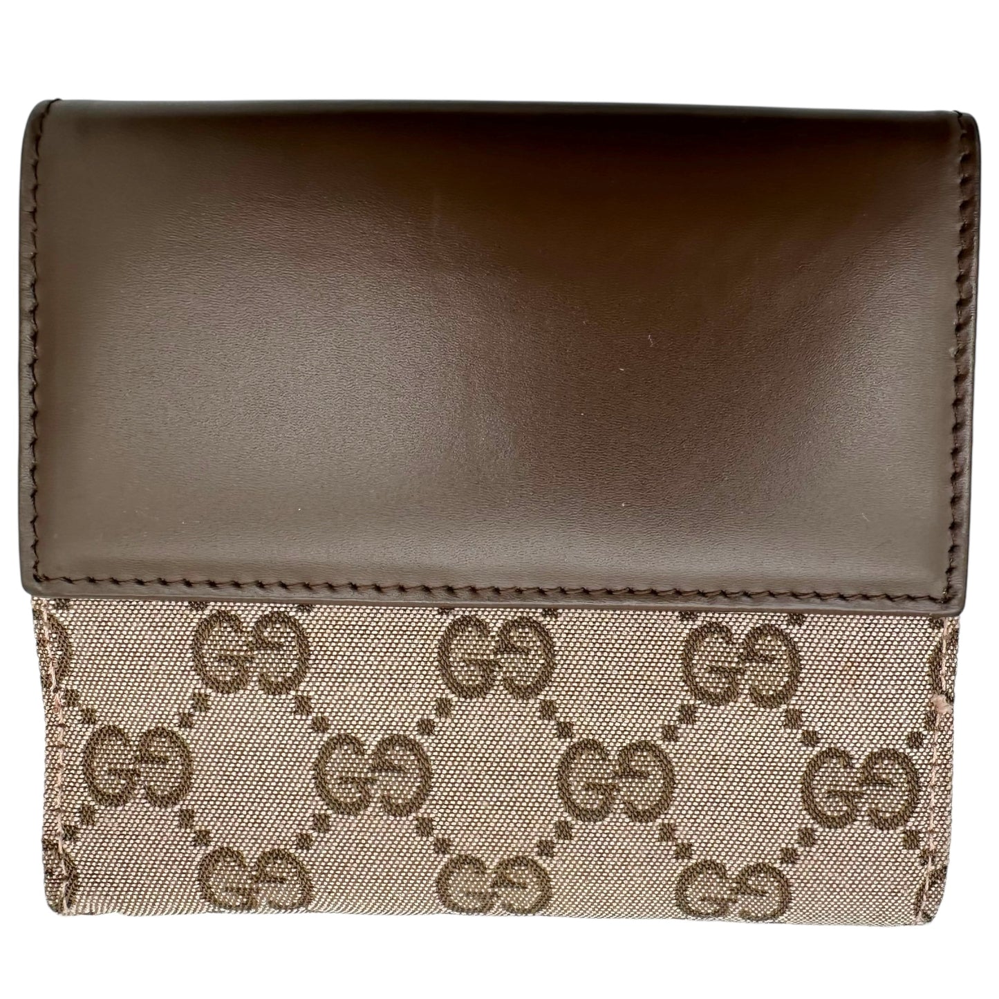 Gucci Brown Monogram Jackie Bi-Fold Wallet