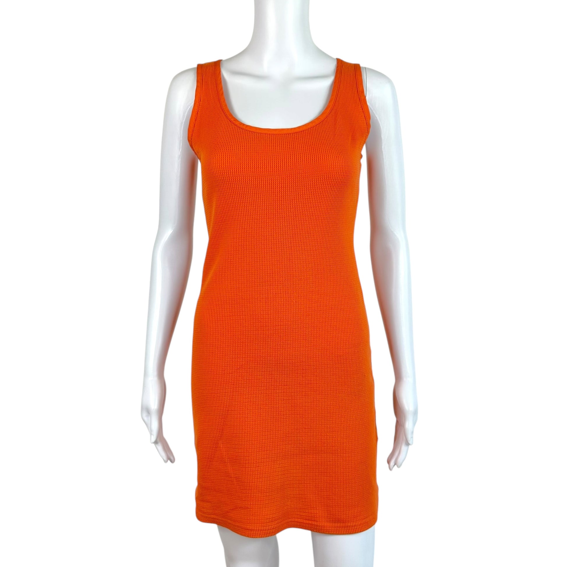 Fendi Orange Waffle Knit Mini Dress 1990s Vintage