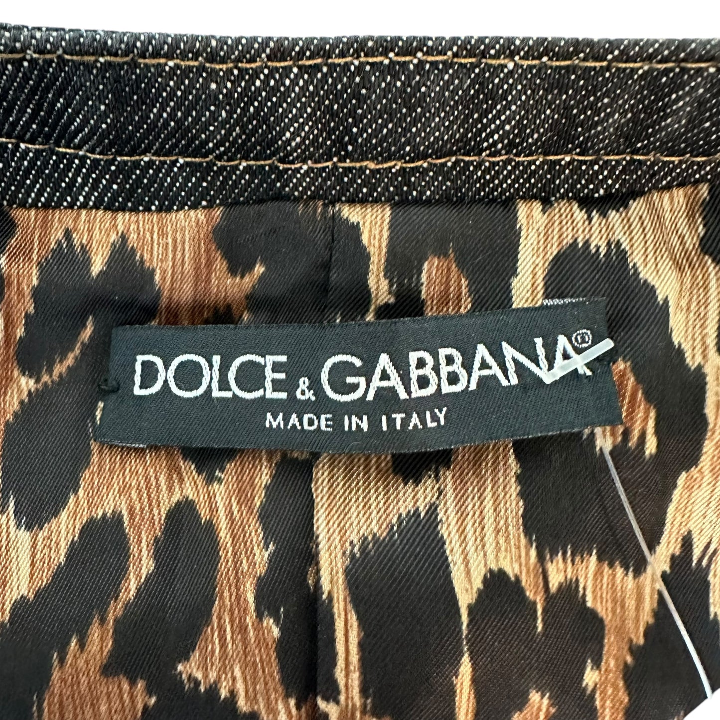 D&G Dolce & Gabbana Butterfly Denim Vest Top