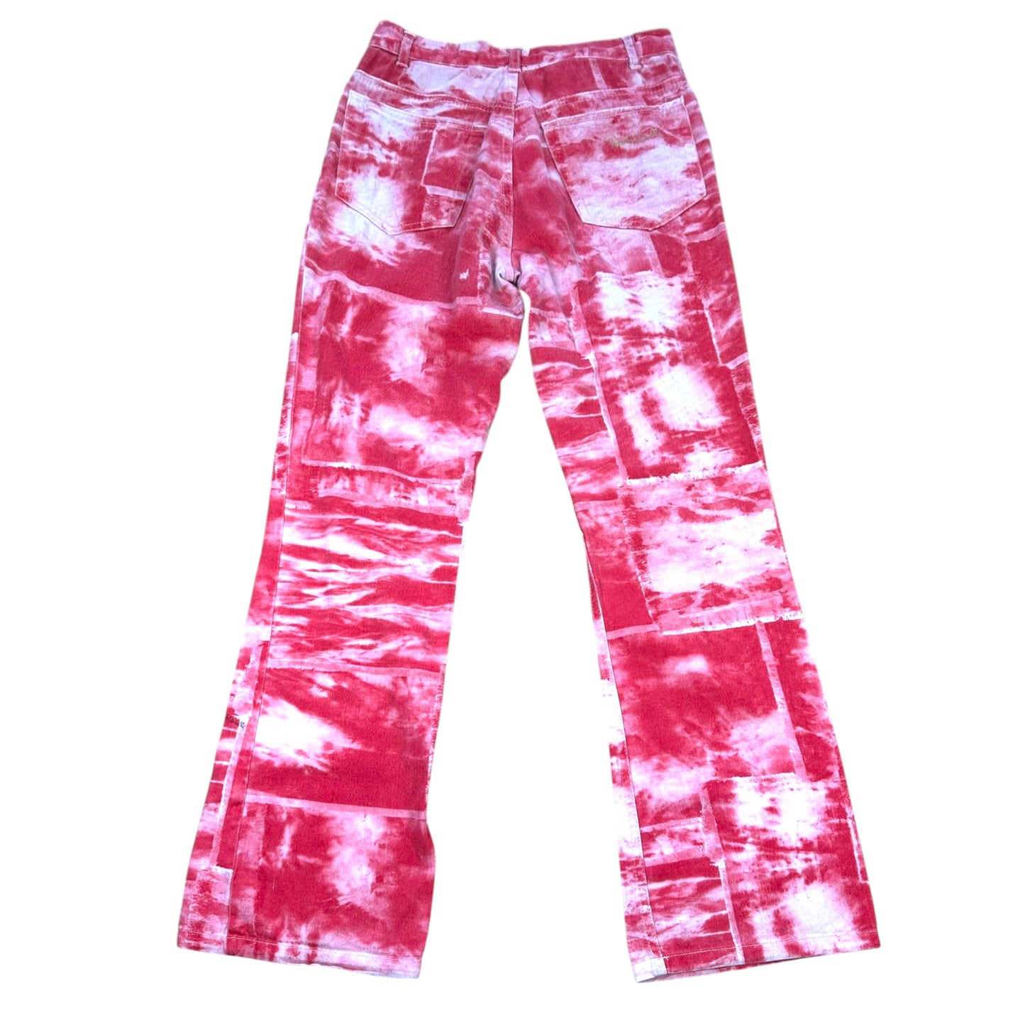 Roberto Cavalli Early 90's Red Printed Jeans