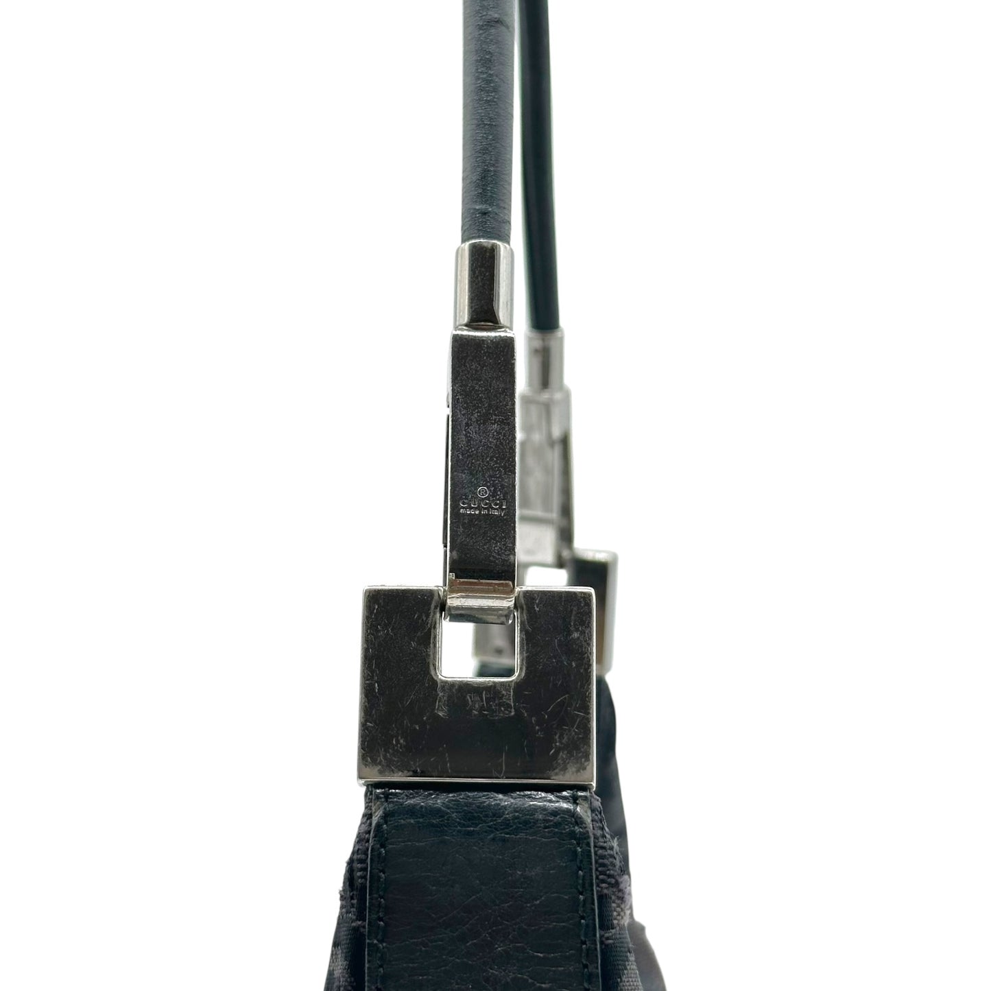 Gucci Black XL Monogram Canvas Shoulder Bag