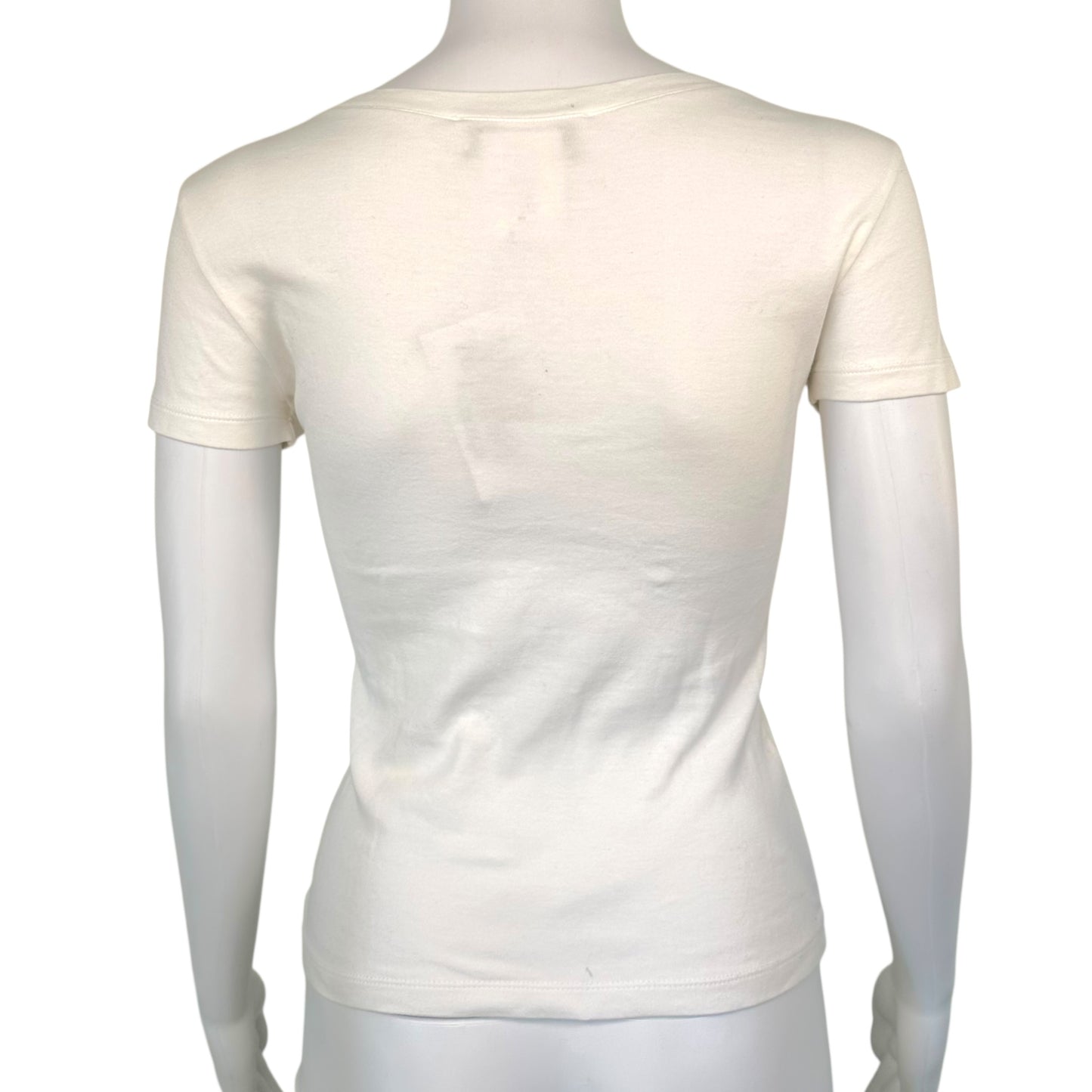 Christian Dior S/S 2005 Multicolor Embroidered V-Neck Logo T-Shirt