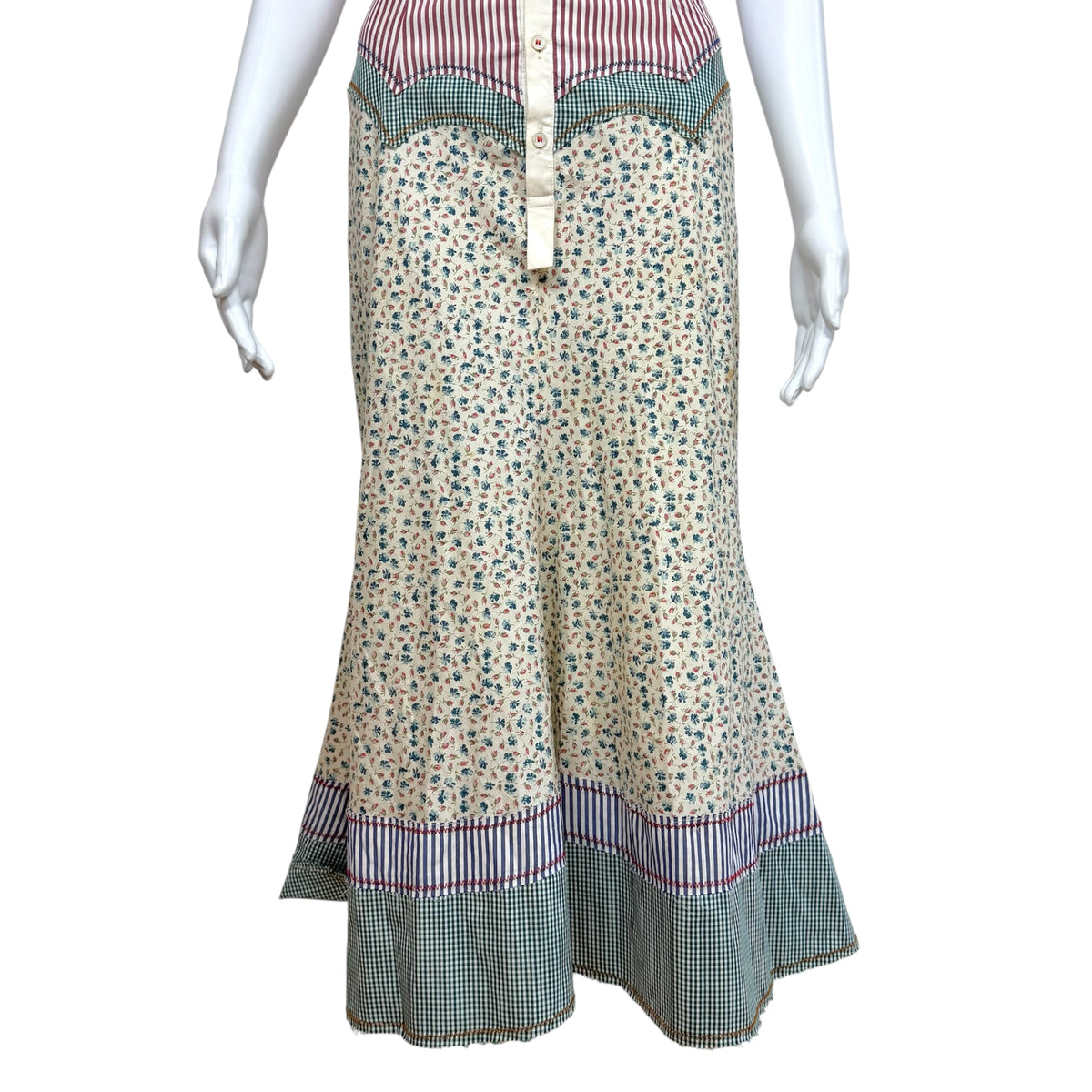 Dsquared2 Floral Gingham Halter Midi Dress Size M