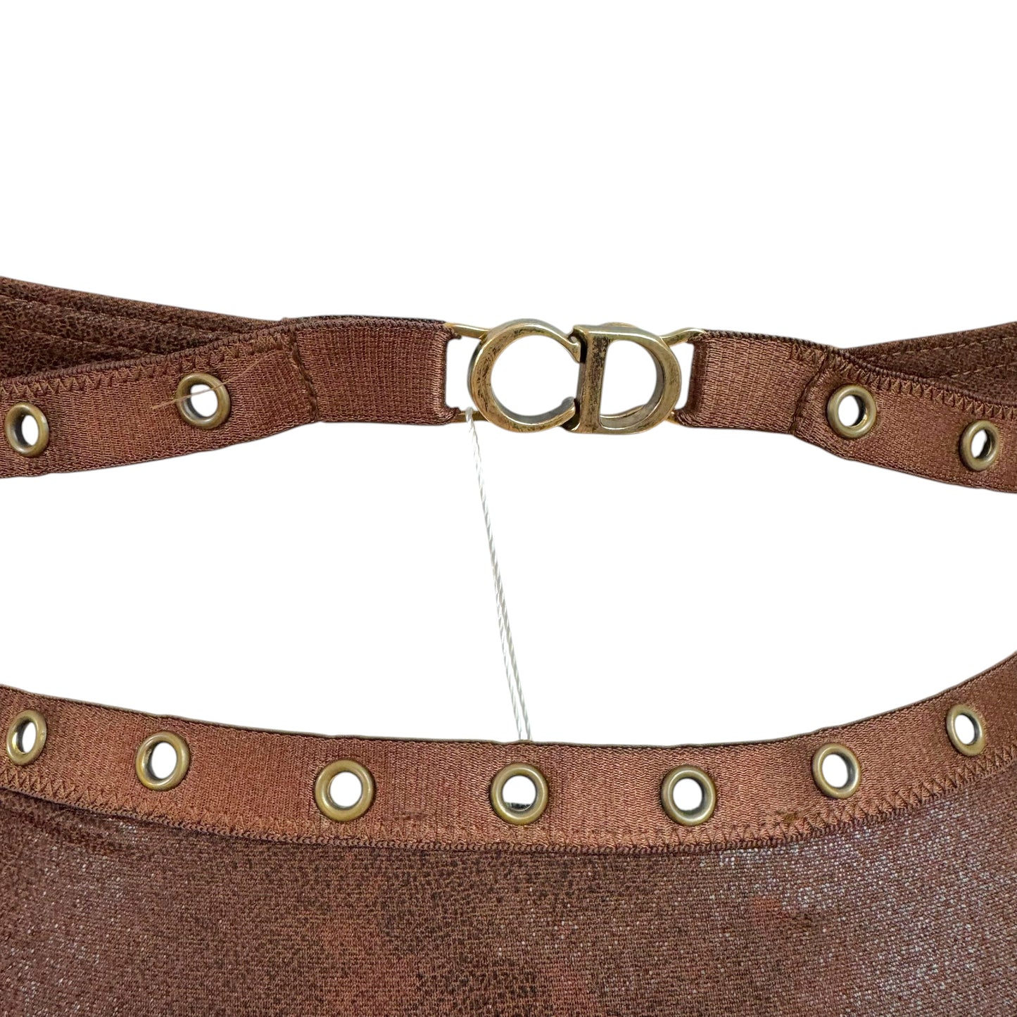 Christian Dior S/S 2003 Brown Lace Up Bikini Set