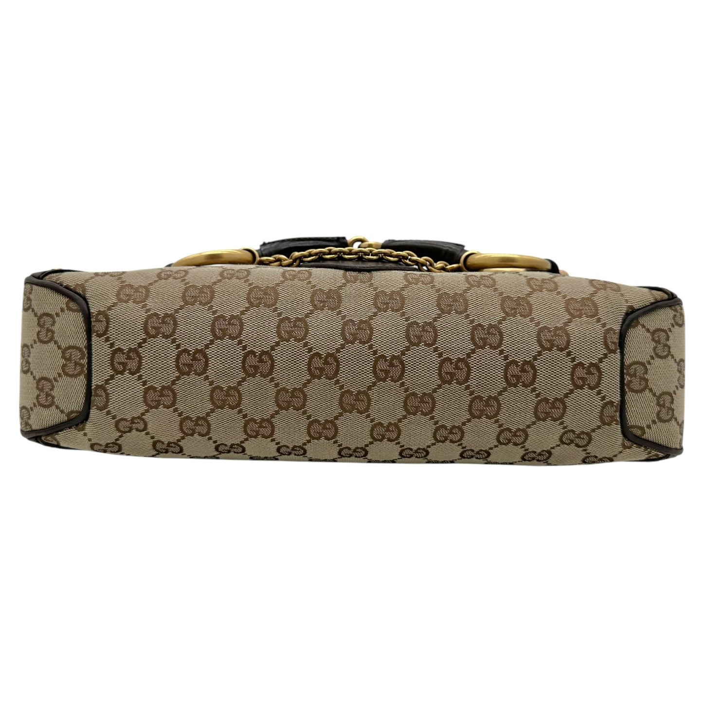 Gucci Studded Tan Monogram Horsebit Bag - Outfit Repeater