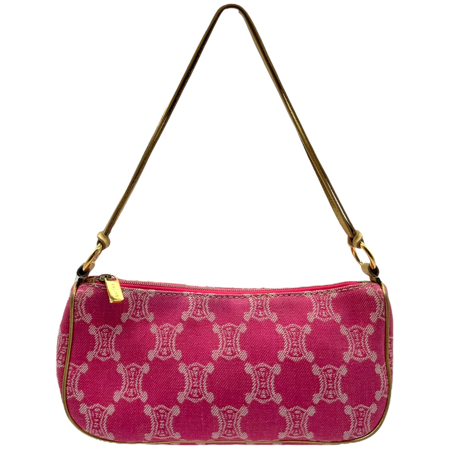 Celine Pink Denim Monogram Pochette Bag - Outfit Repeater