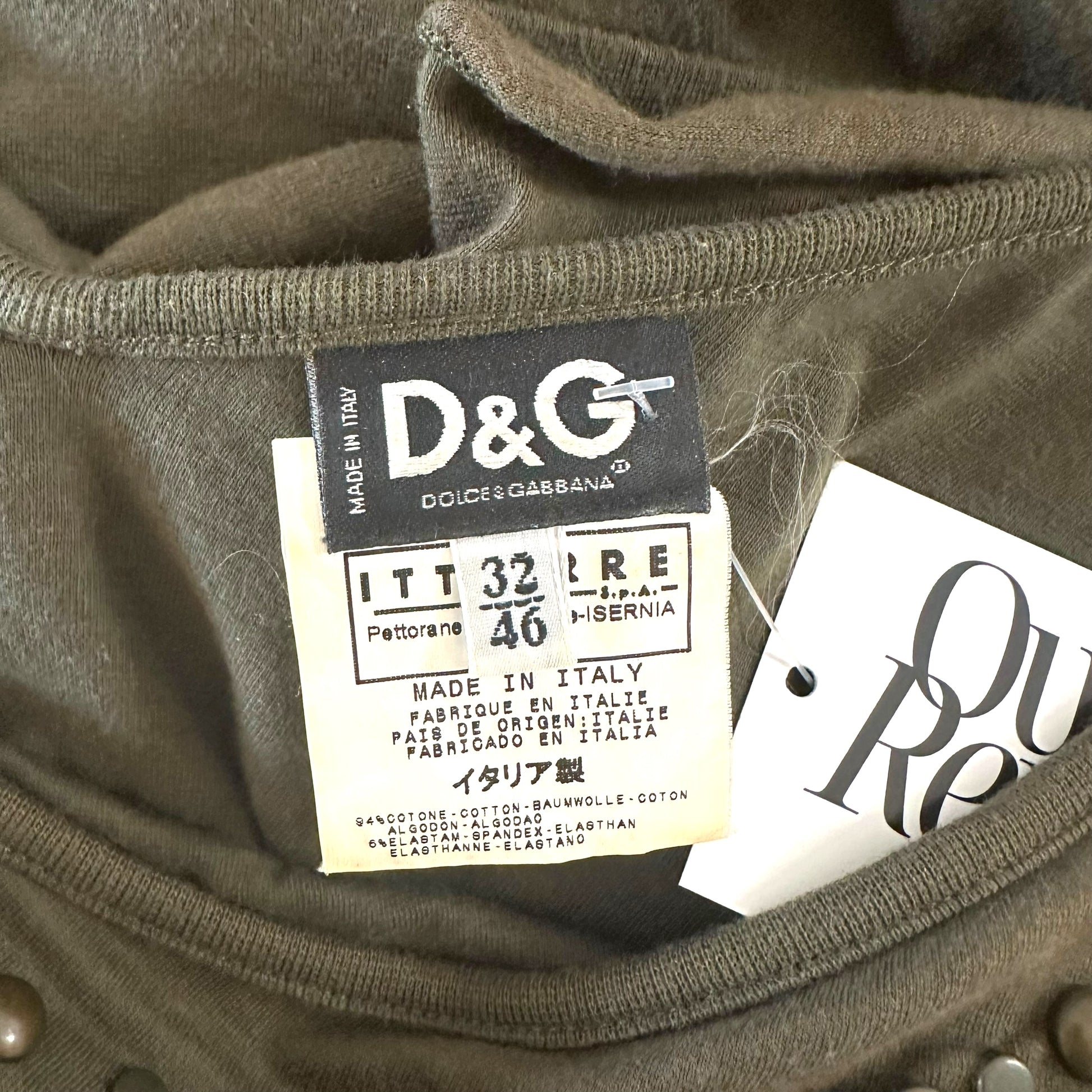 D&G Dolce & Gabbana 'Big Fun' Studded Asymmetrical T-Shirt - Outfit Repeater