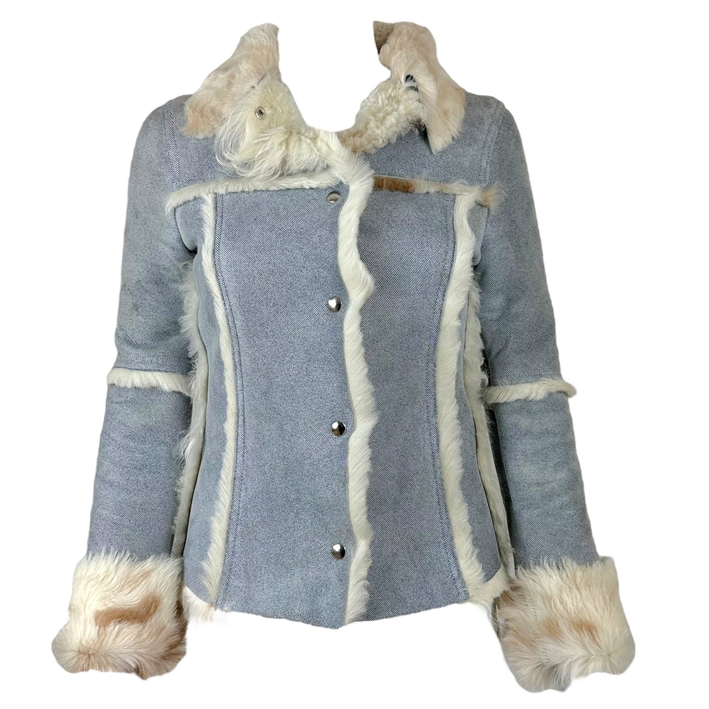 D&G Dolce & Gabbana 'Denim Look' Shearling Jacket