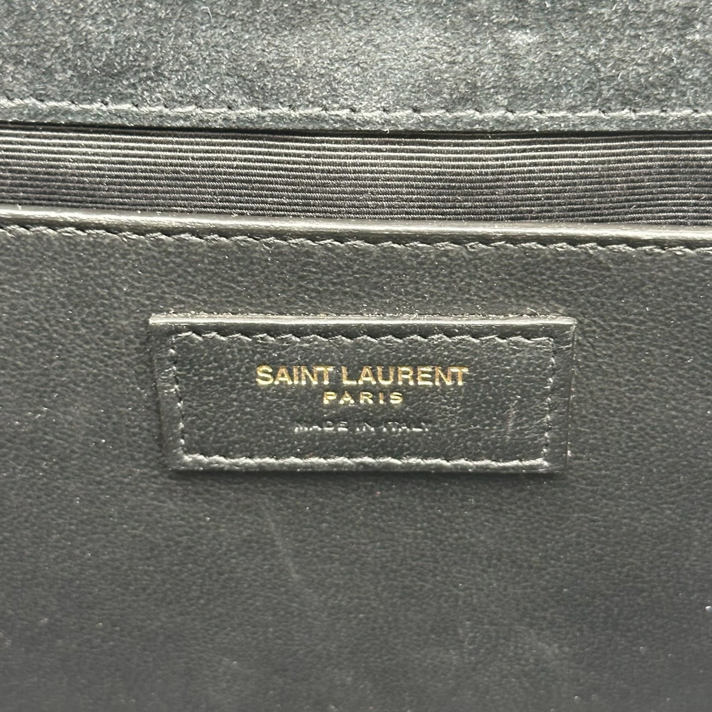 Saint Laurent Black Quilted Suede Shoulder Bag