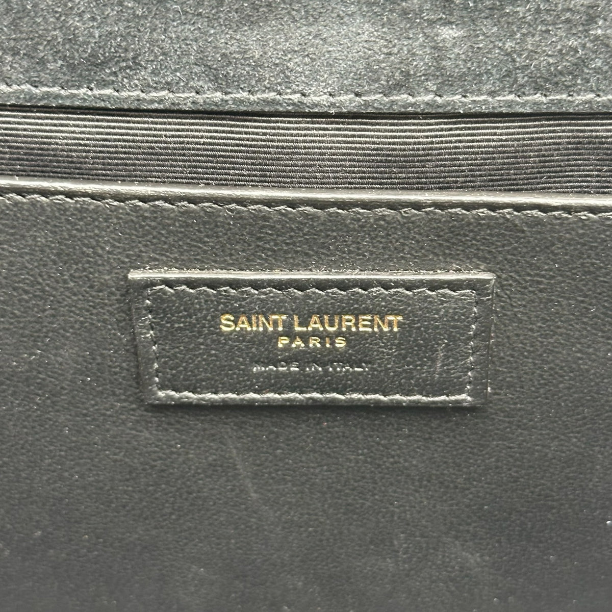 Saint Laurent Black Quilted Suede Shoulder Bag