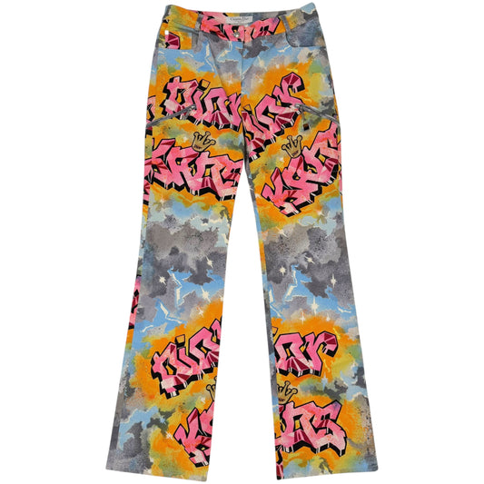 Christian Dior Spring 2004 'Dior Kaos' Graffiti Printed Pants - Outfit Repeater