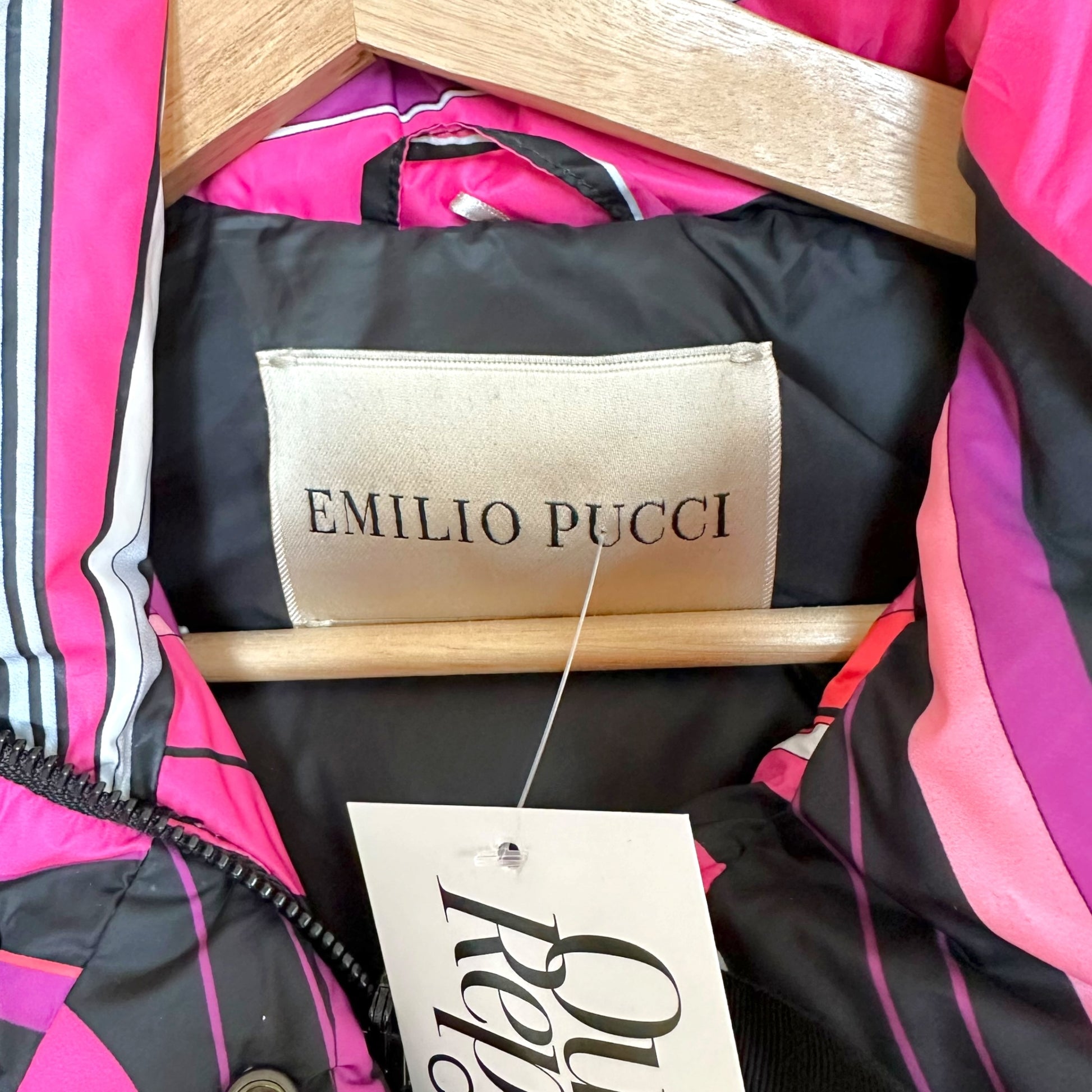 Emilio Pucci Pink Printed Hooded Down-Fill Vest