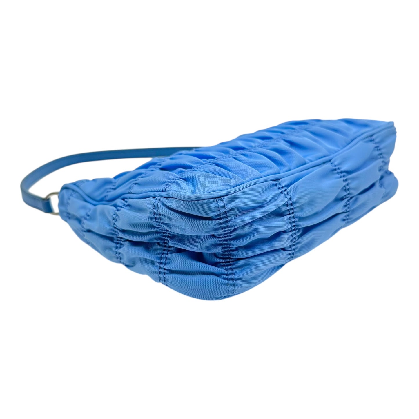 Prada Light Blue Nylon Re-Edition Shoulder Pochette Bag