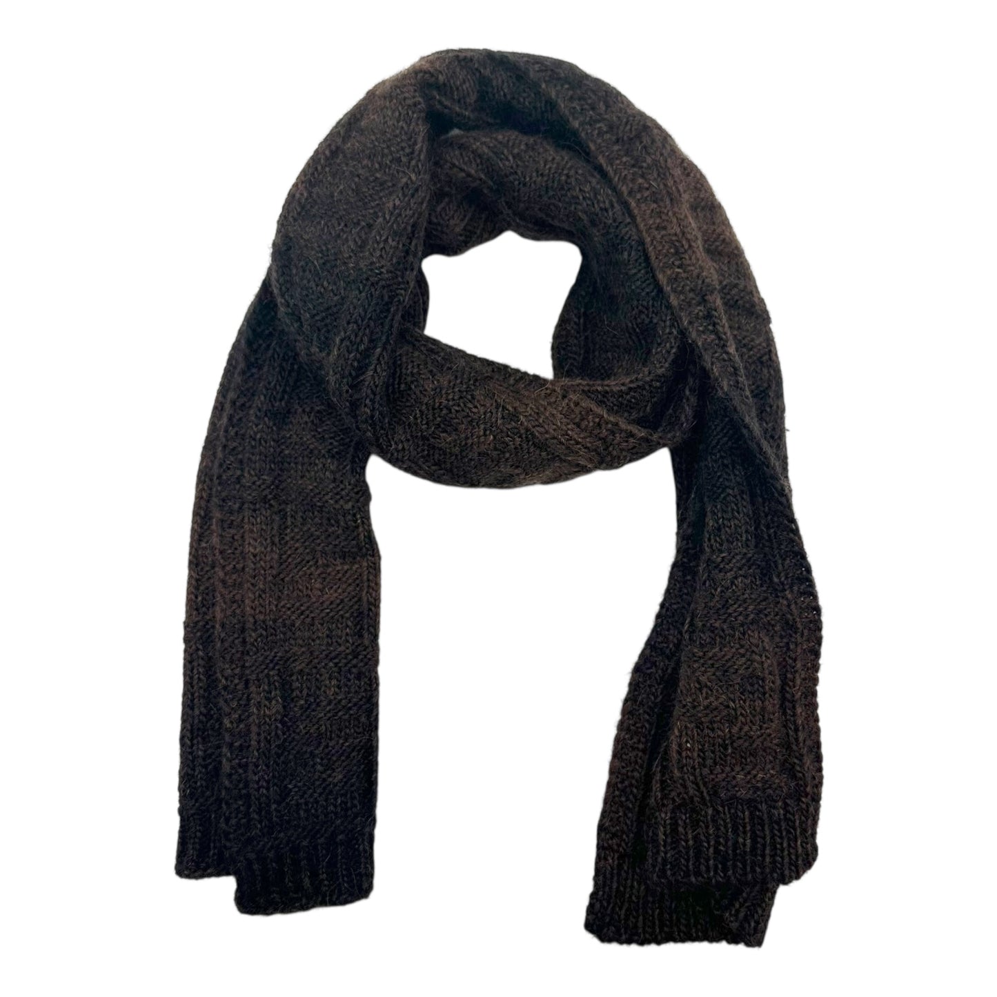 Fendi Black & Brown Zucca Monogram Mohair & Wool Scarf - Outfit Repeater