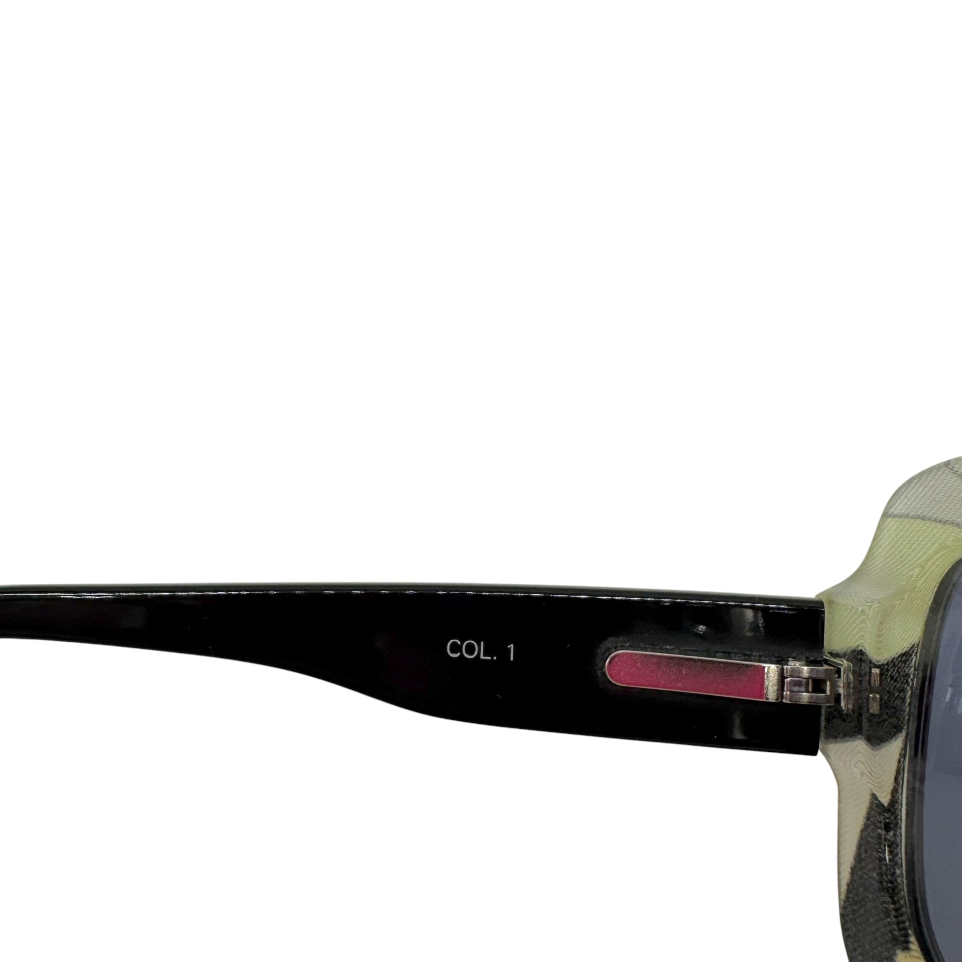 Emilio Pucci Oversized Rectangle Sunglasses Blue Yellow
