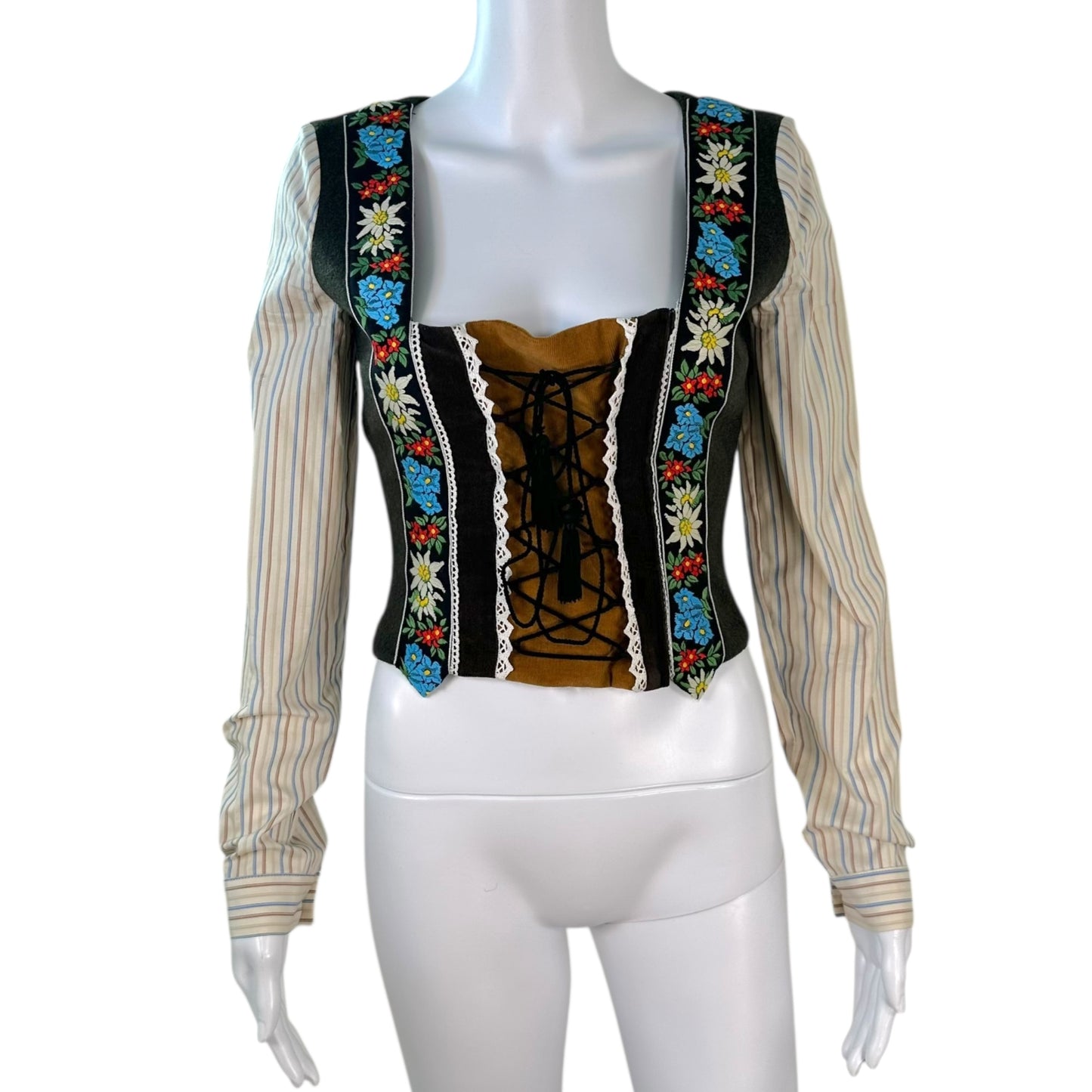 D&G Dolce & Gabbana F/W 2002 Drindl Corset Blouse