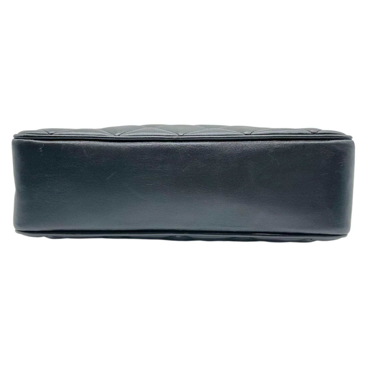Chanel Black Matelasse Lambskin Handbag with Gold CC Clasp