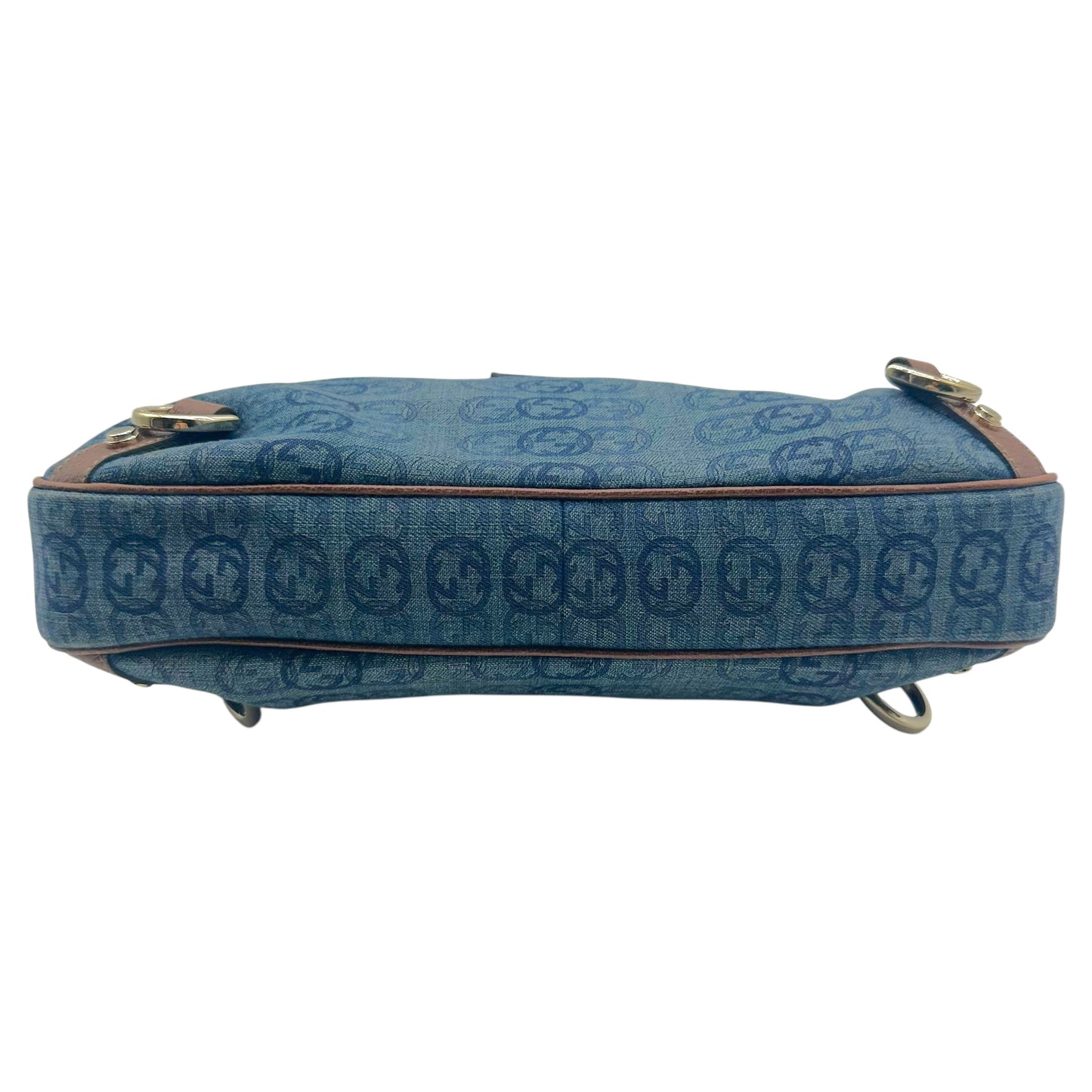 Gucci Denim Monogram Abby Shoulder Bag