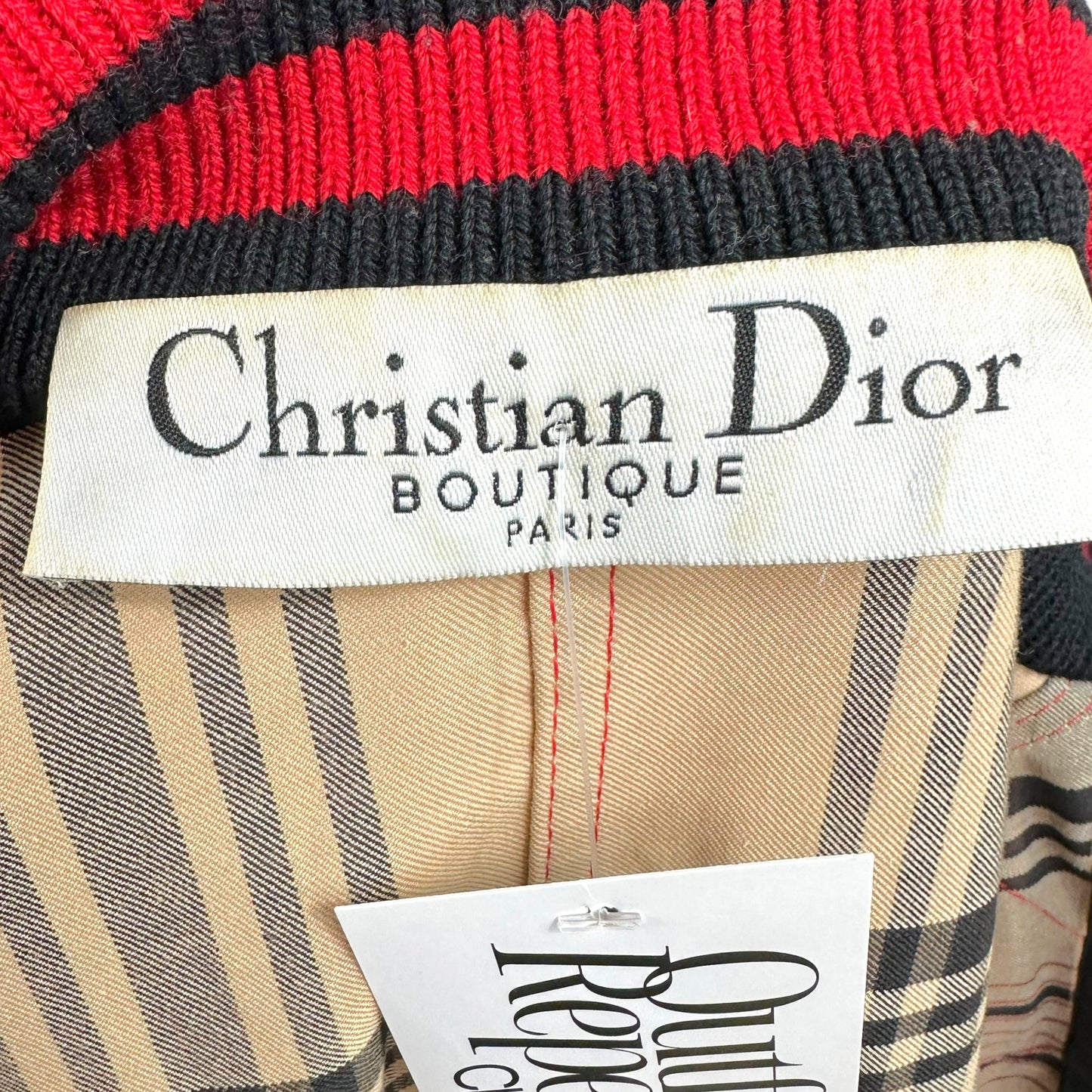 Christian Dior Multi-Pocket Sleeveless Vest Tan Plaid Denim