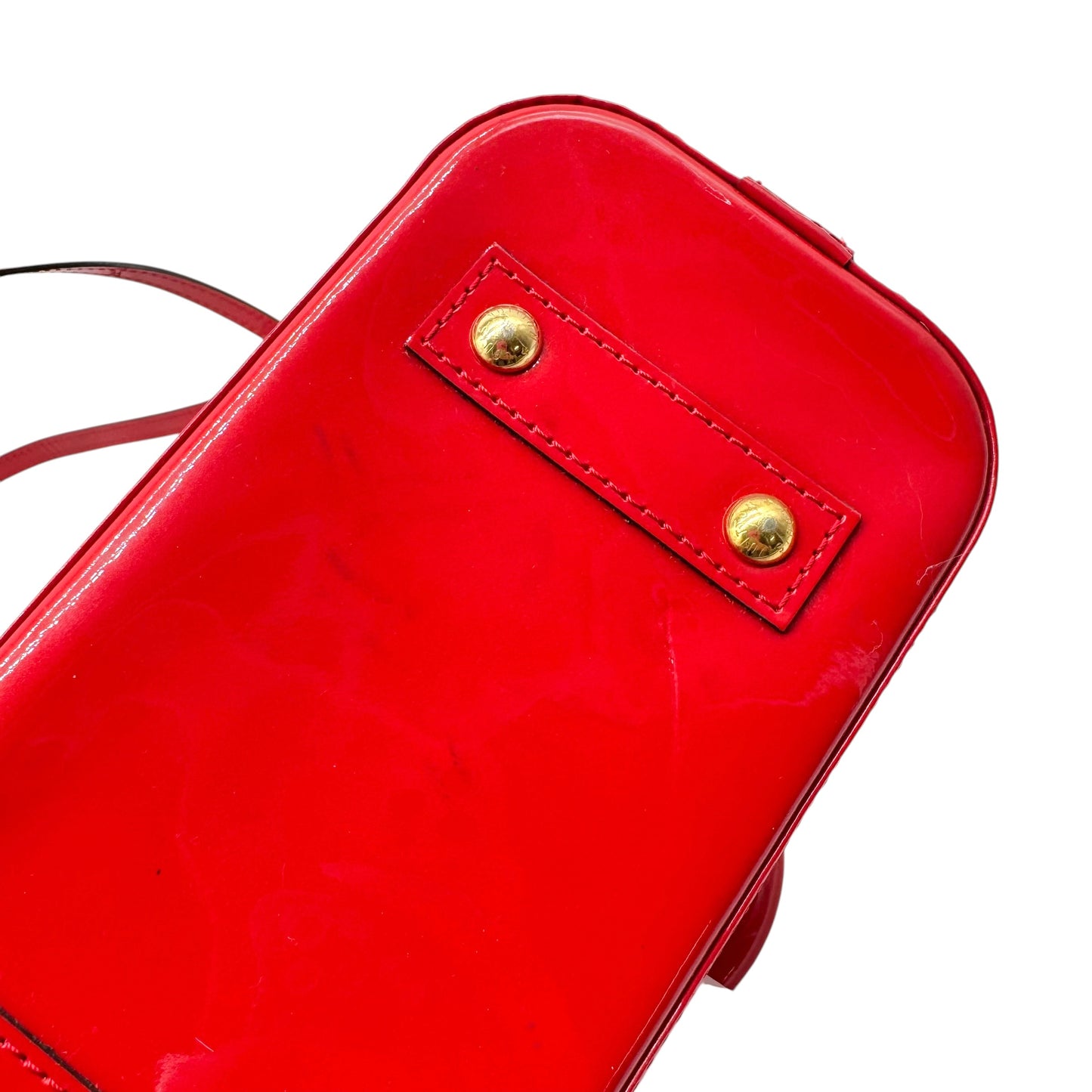 Louis Vuitton Red Patent Vernis Monogram Alma BB 2-Way Bag