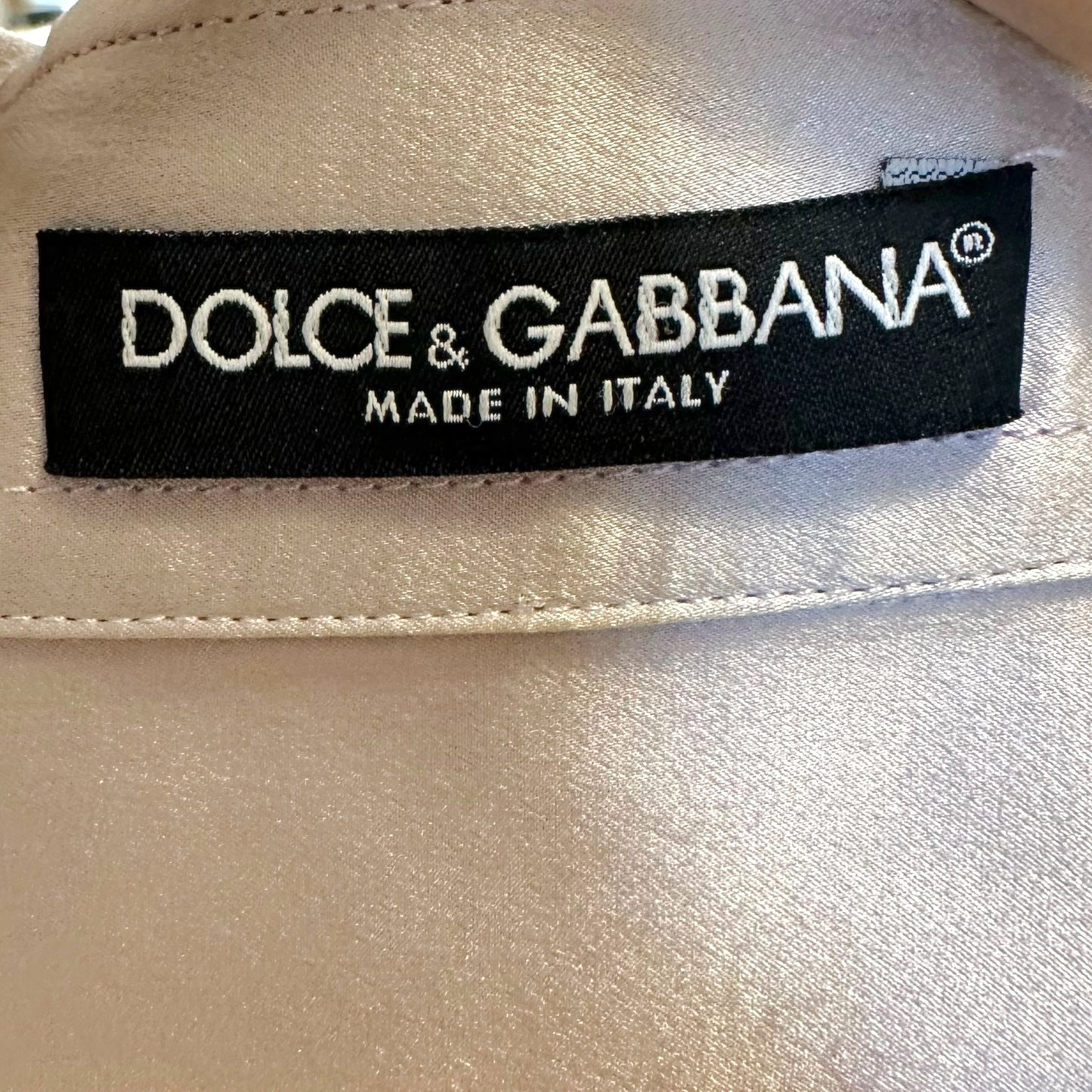 Dolce & Gabbana Lilac Silk Button Up Blouse