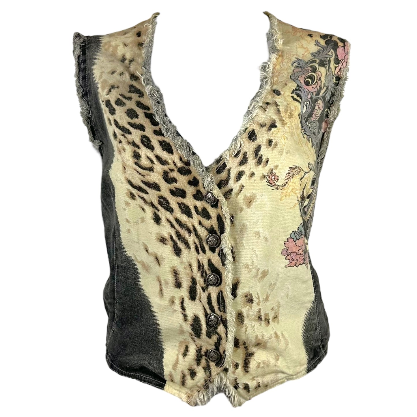 Roberto Cavalli 90's Leopard & Floral Print Vest Top - Outfit Repeater