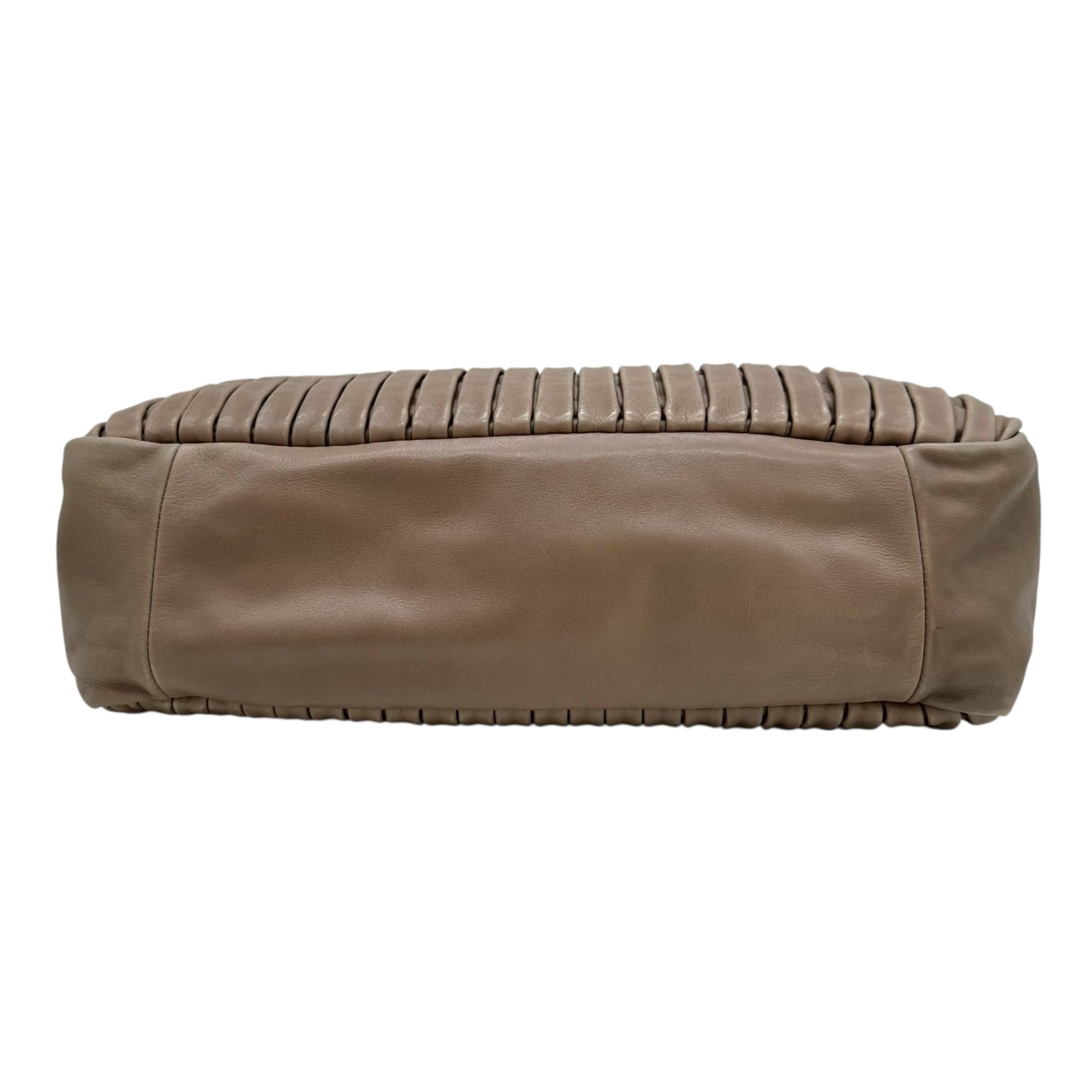 Miu Miu Gray & Gold Quilted East West 2-Way Bowler Bag