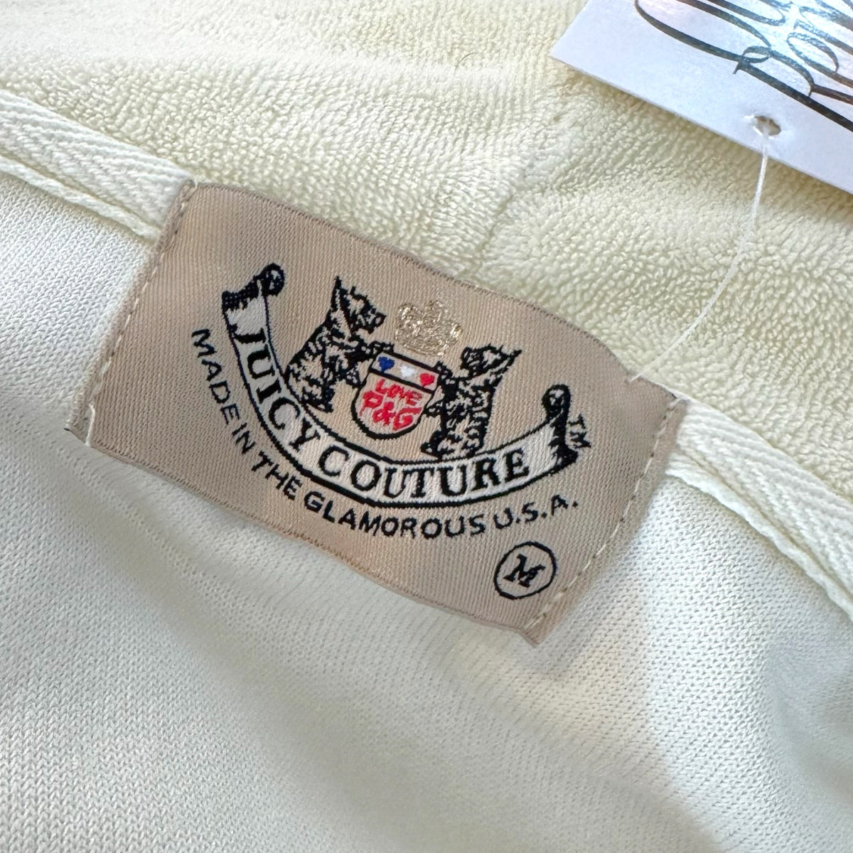 Juicy Couture Butter Yellow & Baby Blue Loop Terry Zip-Up Hoodie