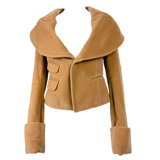 Dsquared2 Oversized Collar Camel Coat