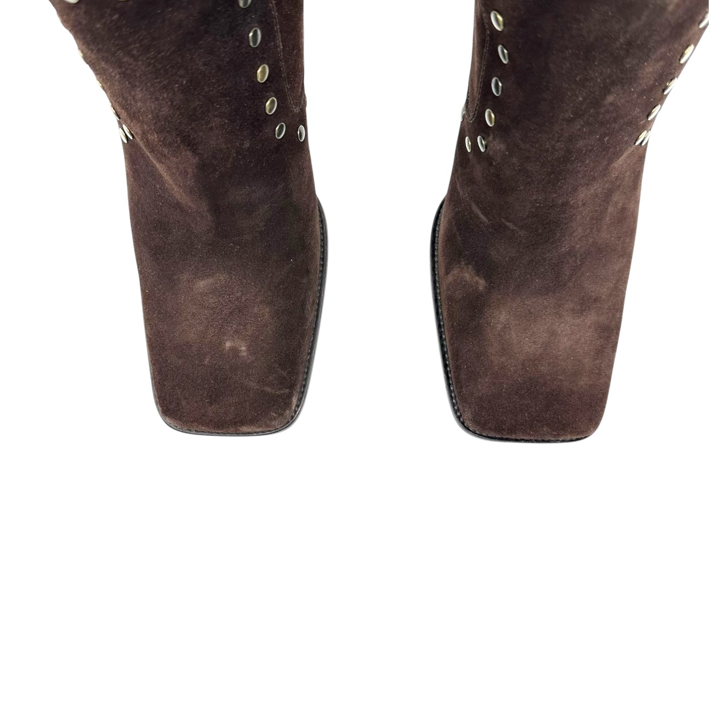 Dolce & Gabbana Brown Suede Cut-Out Heeled Slouch Boots