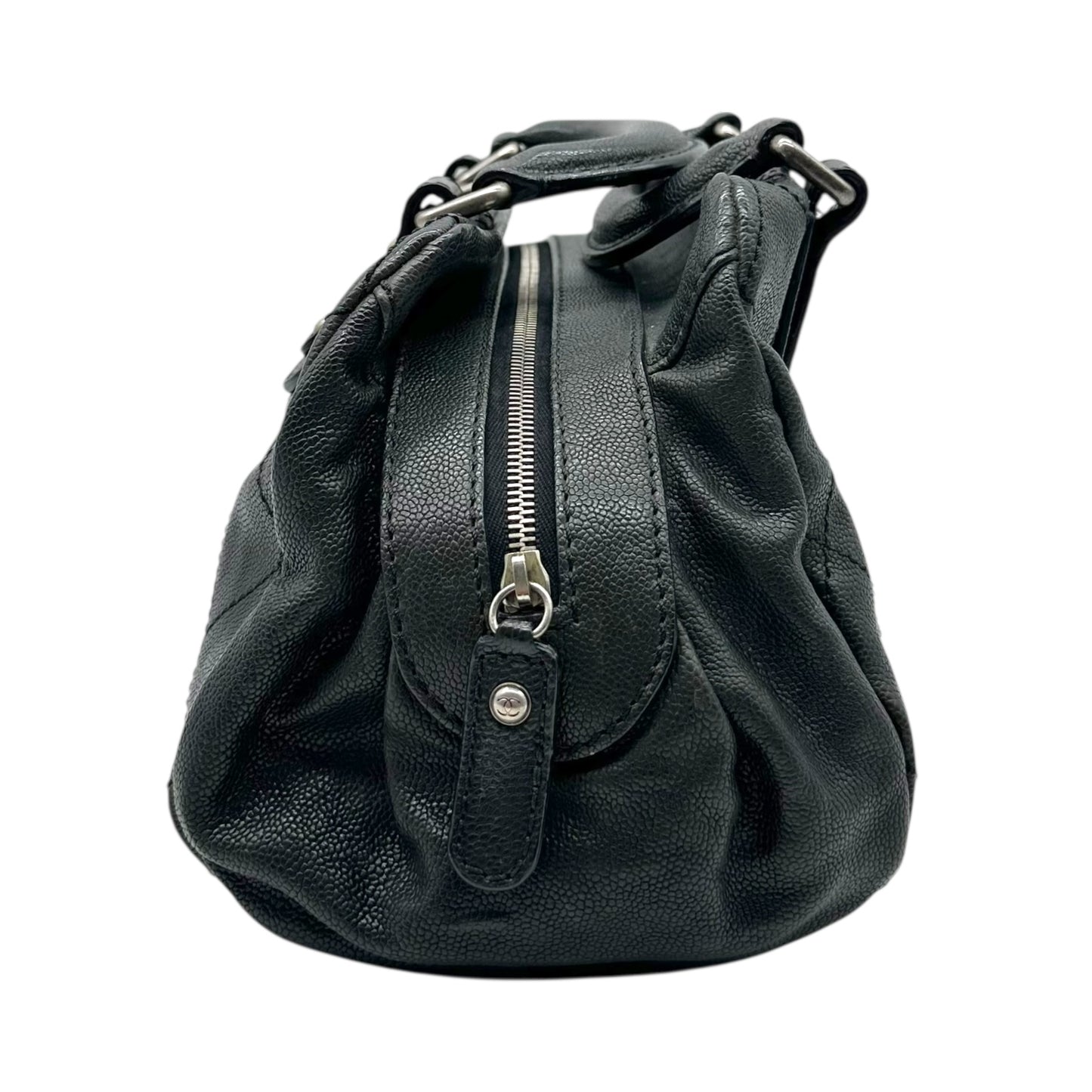 Chanel Black Caviar Matelasse Bowler Bag 2005-06