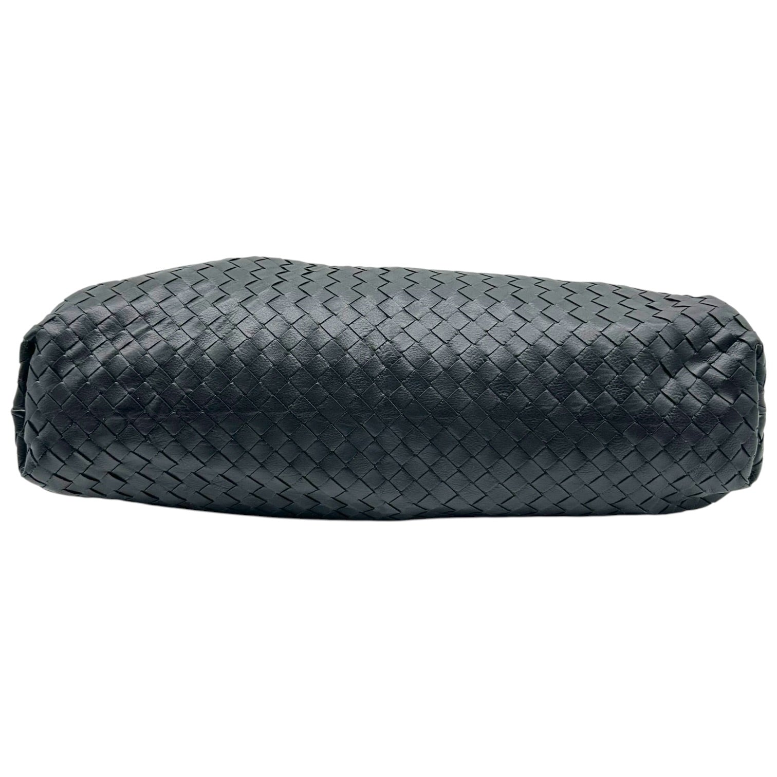 Bottega Veneta Black Intrecciato Lambskin Clutch Bag